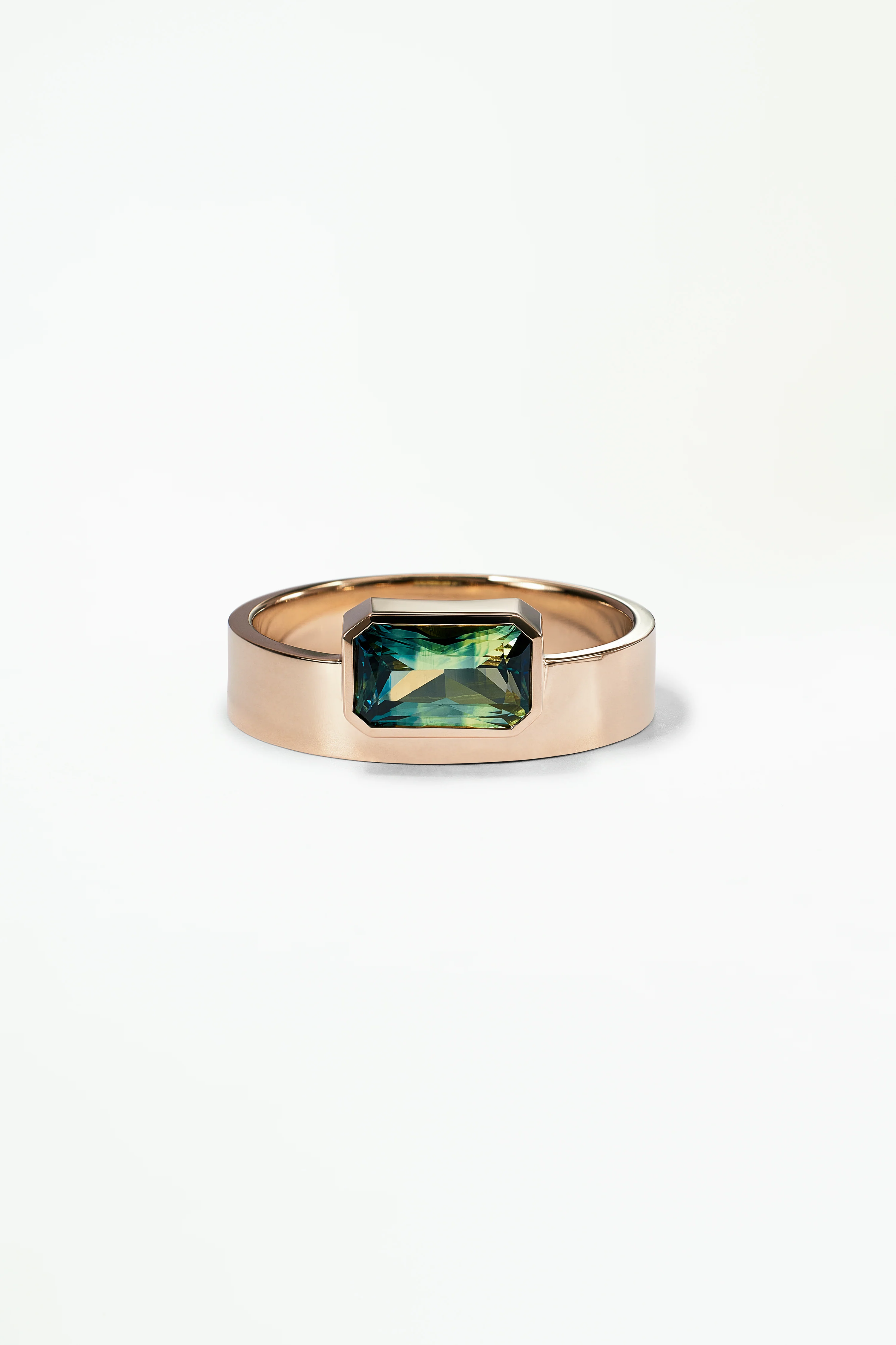 One of a Kind Emerald Cut Sapphire Monolith No. 3