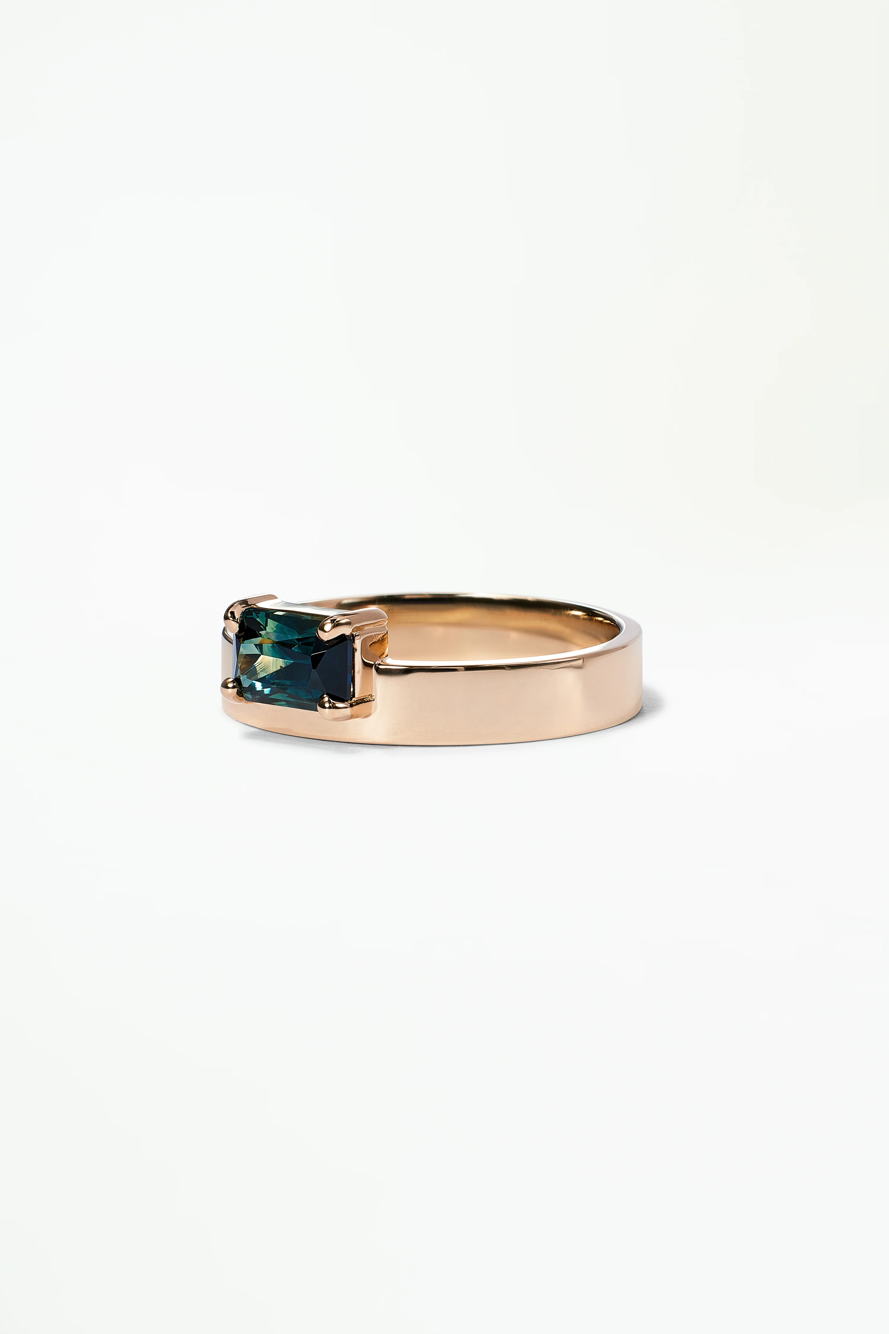 One of a Kind Emerald Cut Sapphire Monolith Ring No. 2 - Image 3