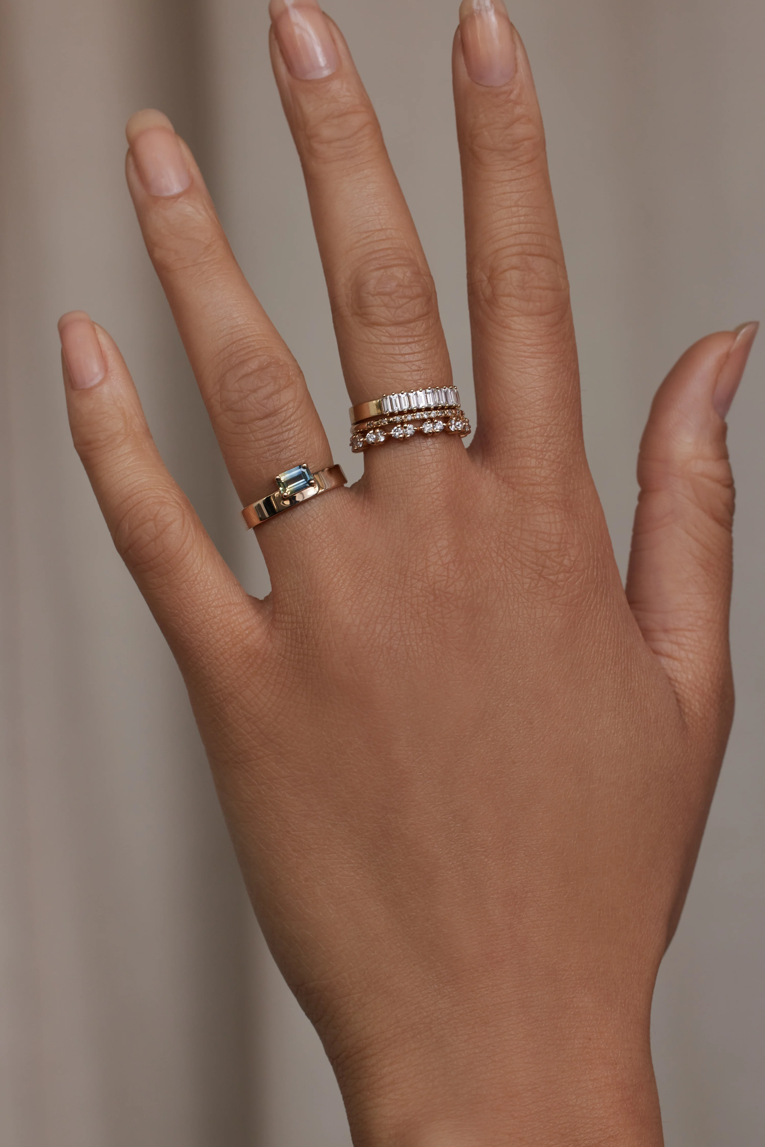 One of a Kind Emerald Cut Sapphire Monolith Ring No. 38 - Image 2