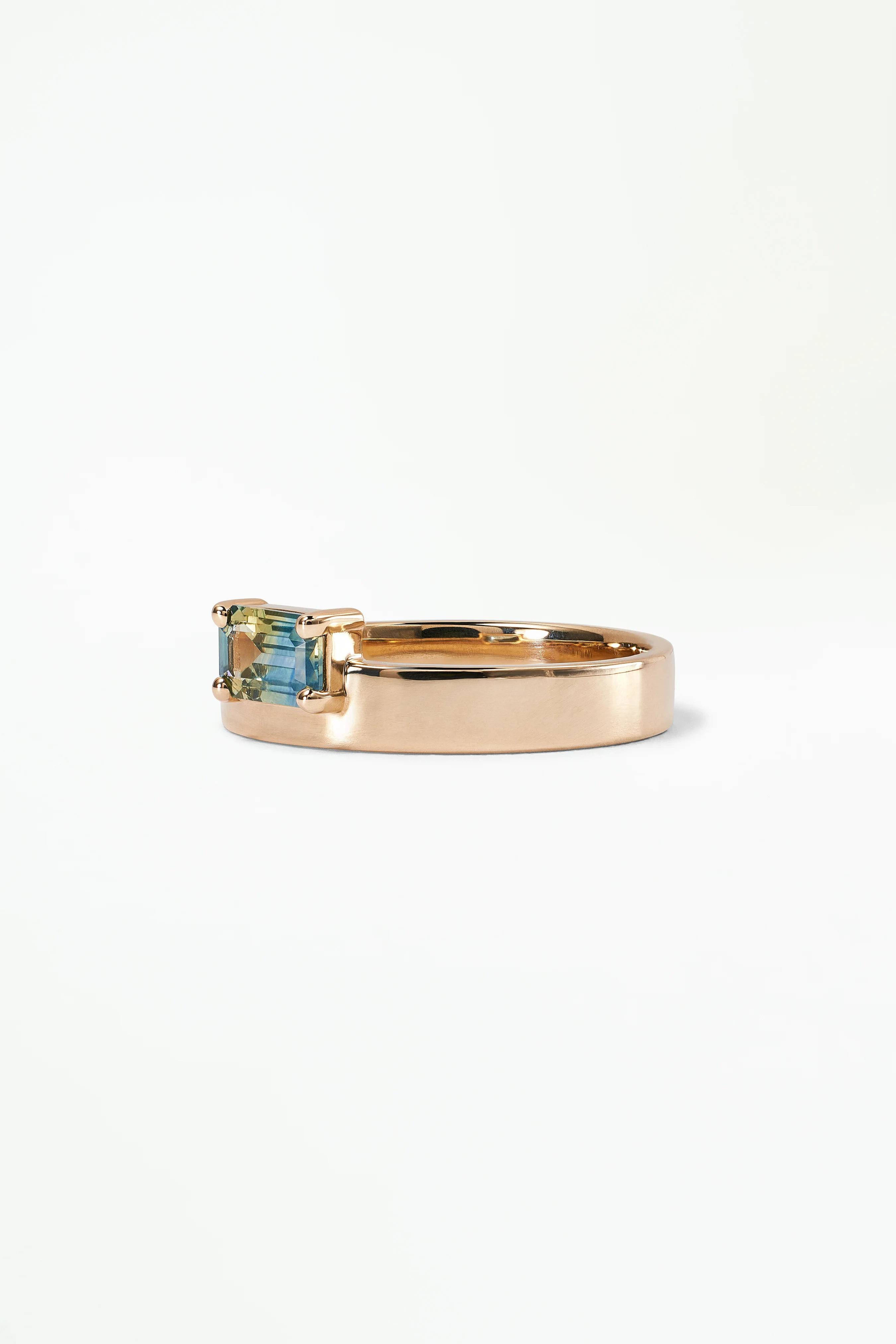 One of a Kind Emerald Cut Sapphire Monolith Ring No. 38 - Image 3