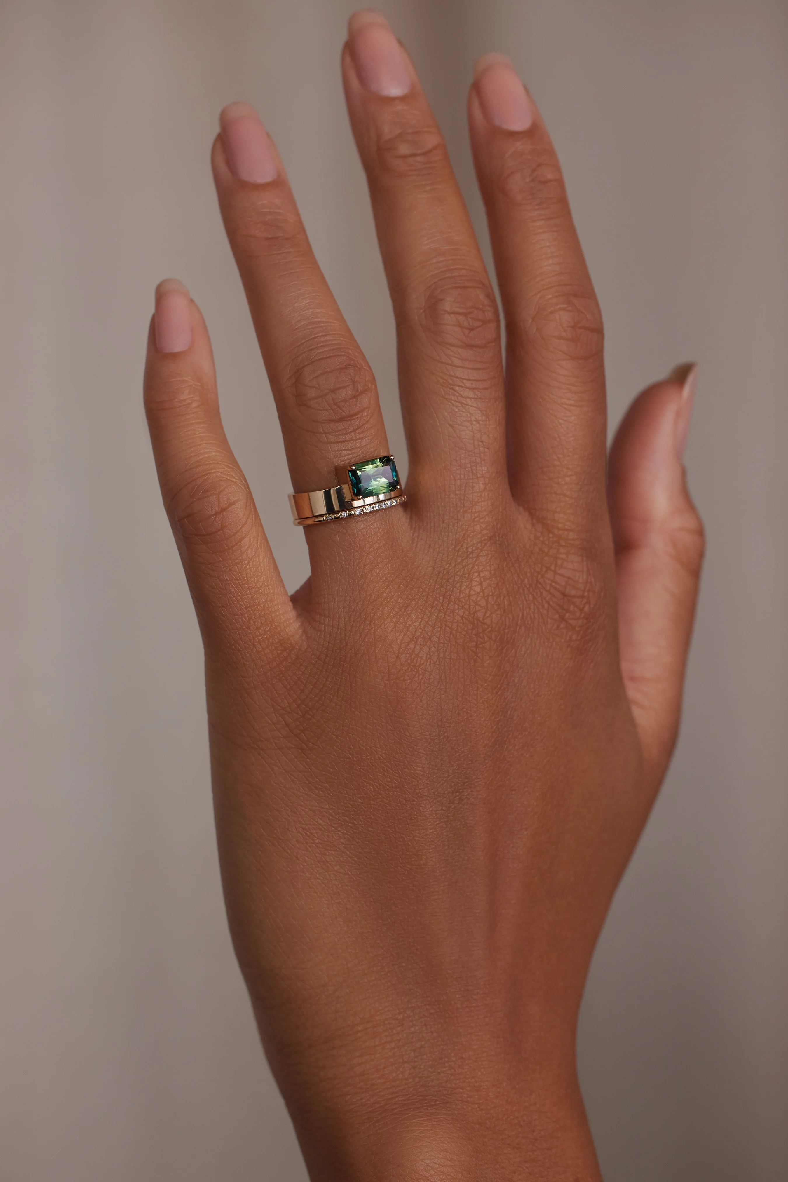One of a Kind Emerald Cut Sapphire Monolith Ring No. 43 - Image 2