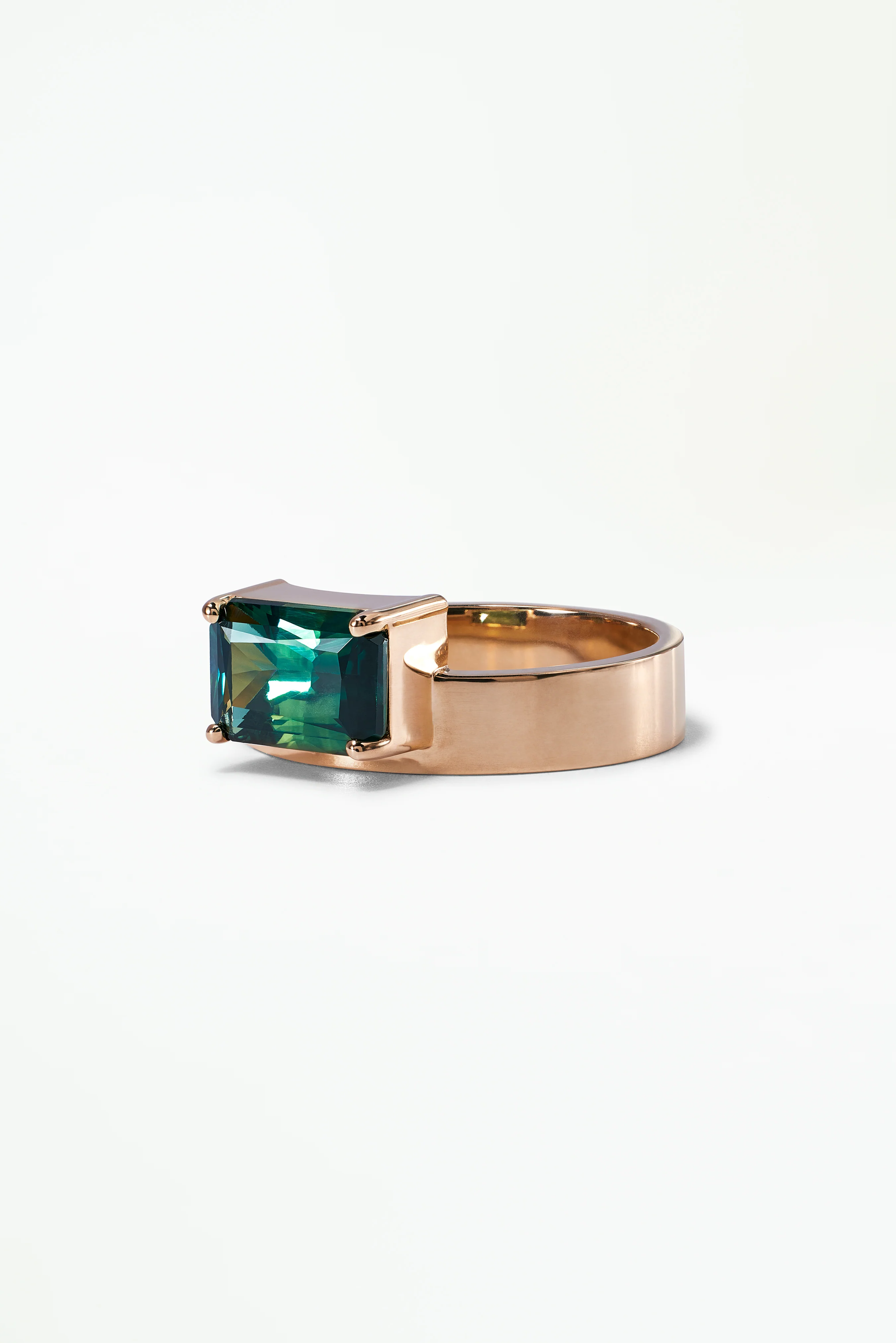 One of a Kind Emerald Cut Sapphire Monolith Ring No. 43 - Image 3
