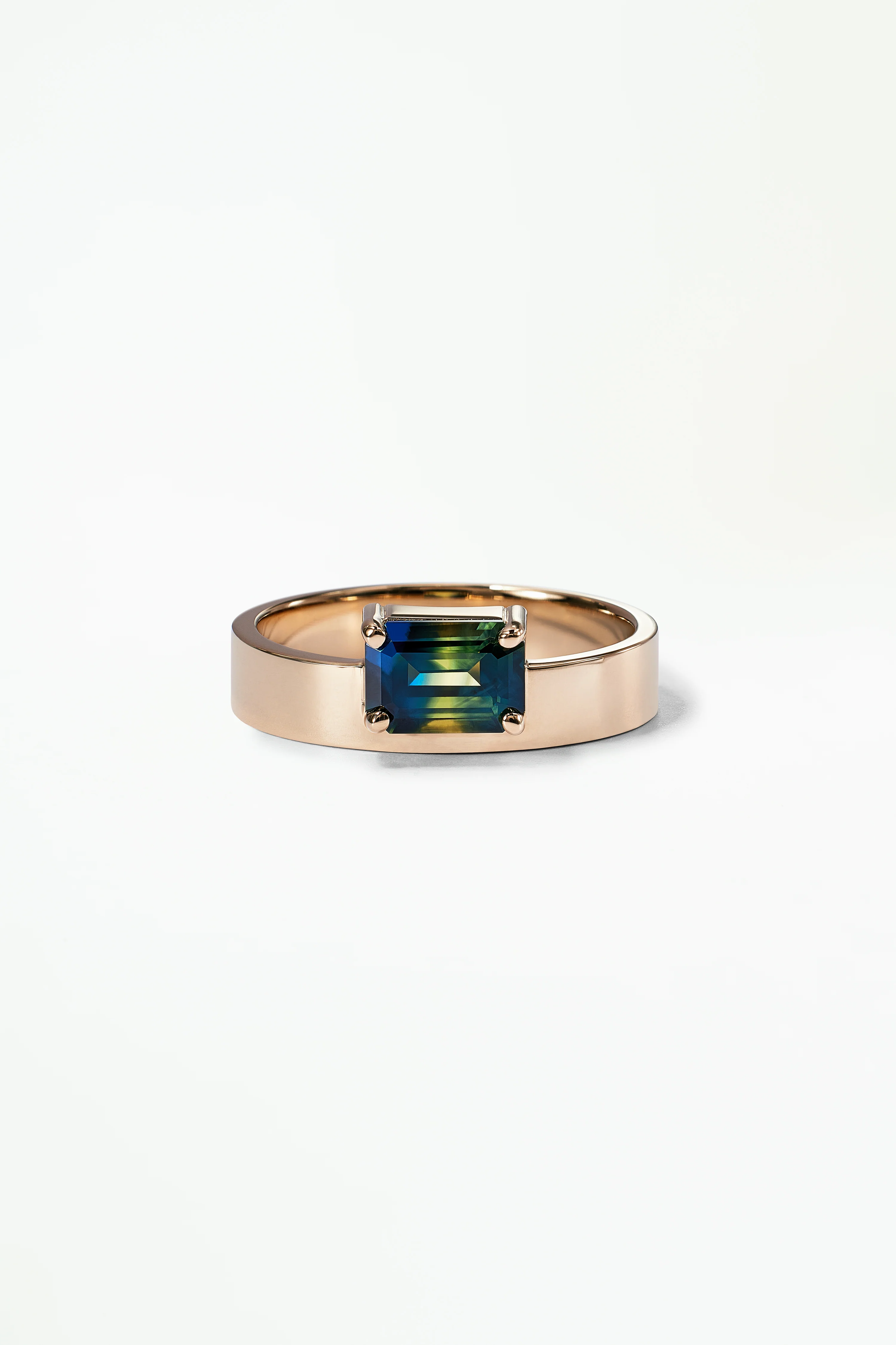 One of a Kind Emerald Cut Sapphire Monolith Ring No. 8 - Image 2