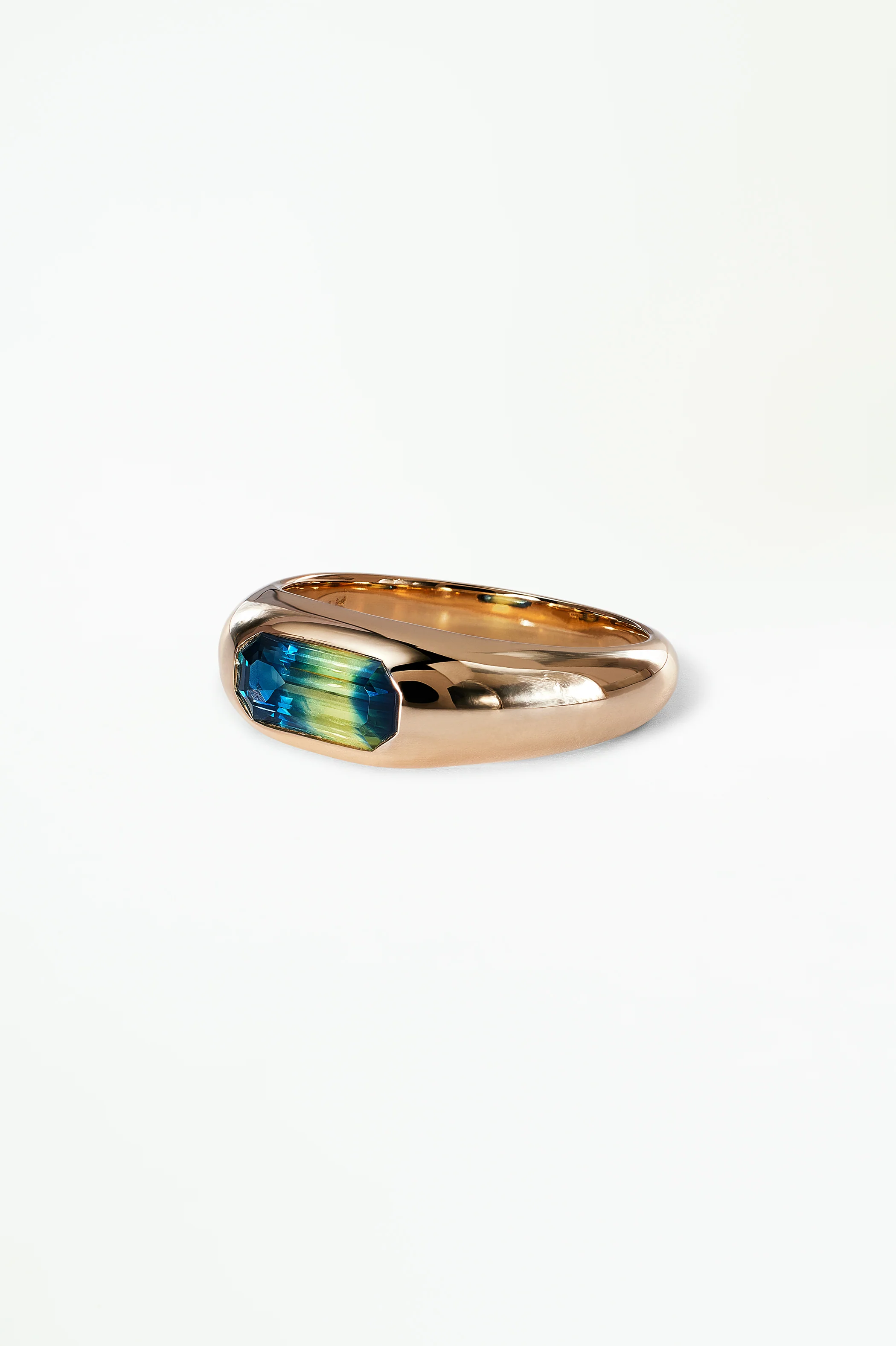 One Of A Kind Emerald Cut Sapphire Soft Signet No. 1 - Image 3
