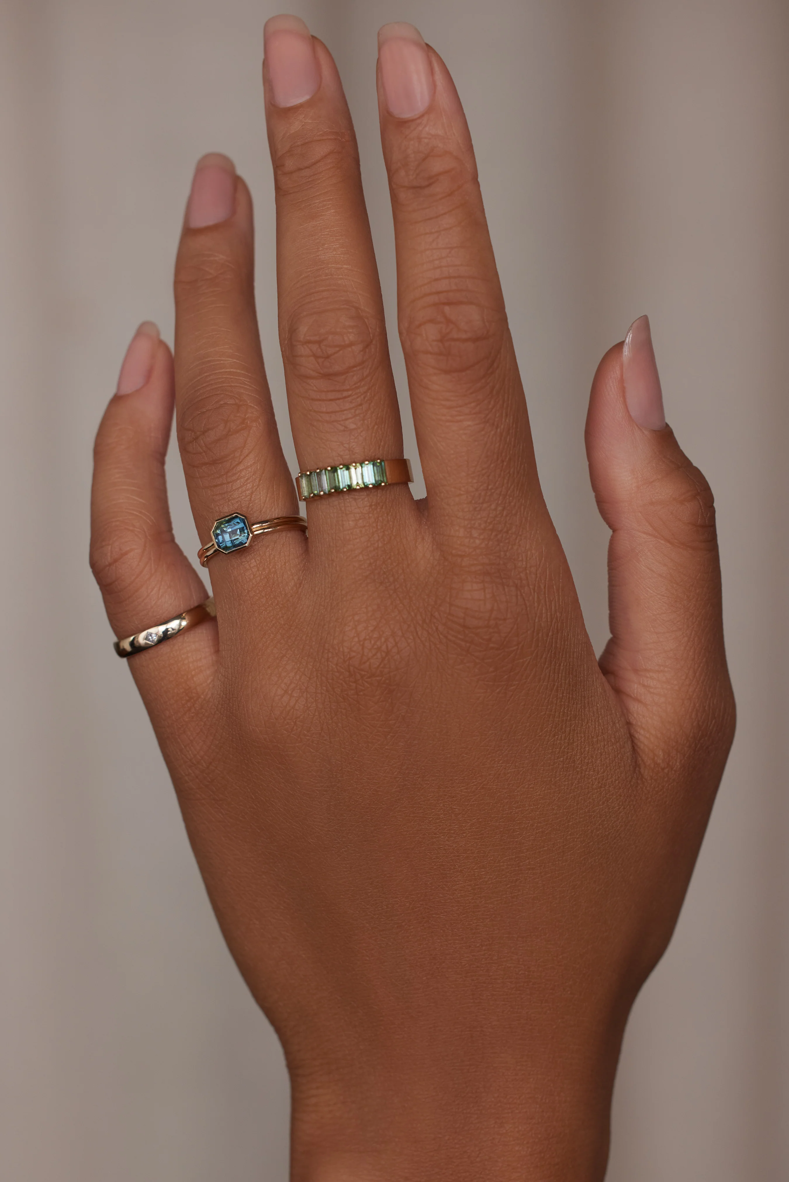 One of a Kind Emerald Cut Sapphire Solitaire Ring No. 6 - Image 2