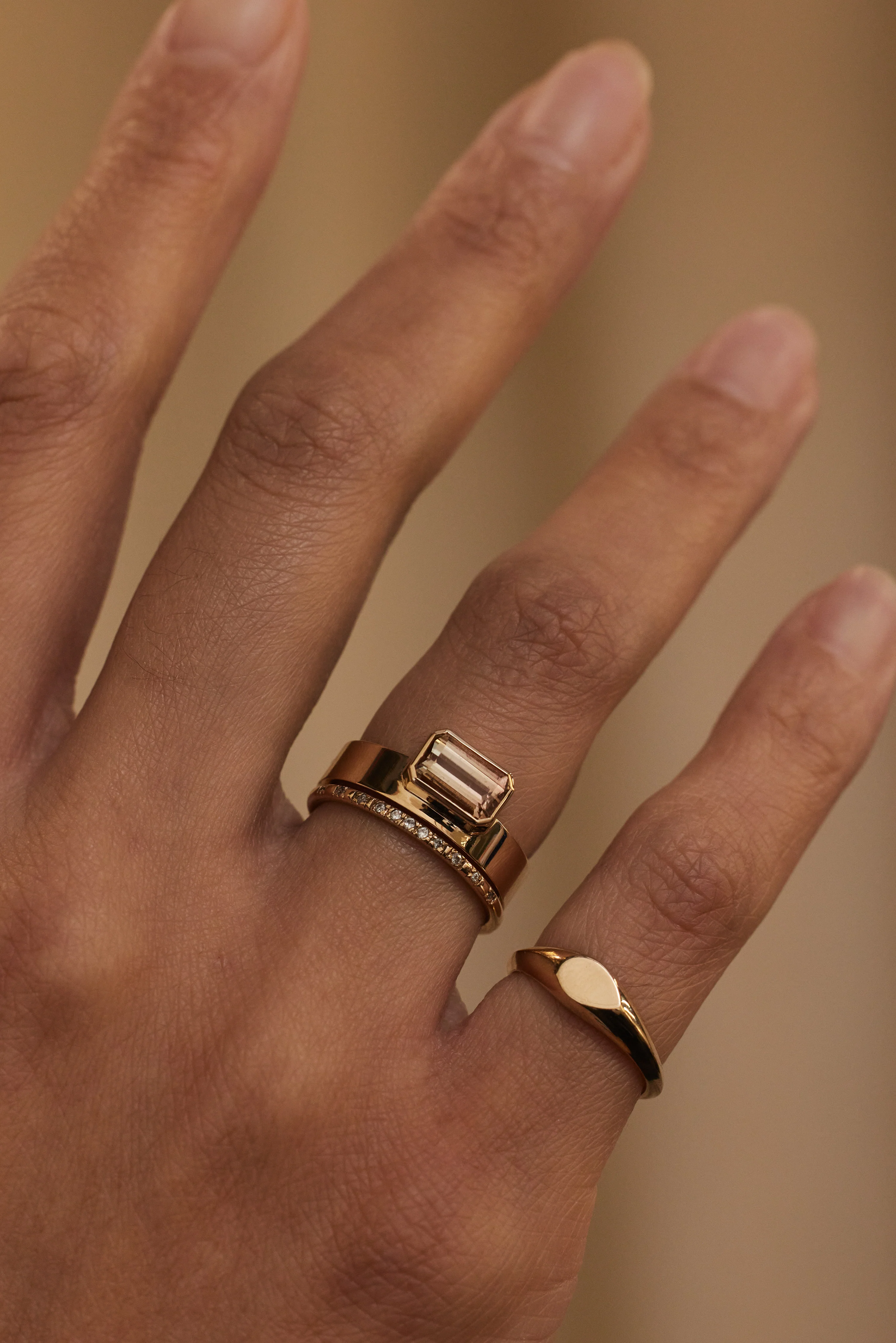 One of a Kind Emerald Cut Tourmaline Monolith Ring No. 1 - Image 2