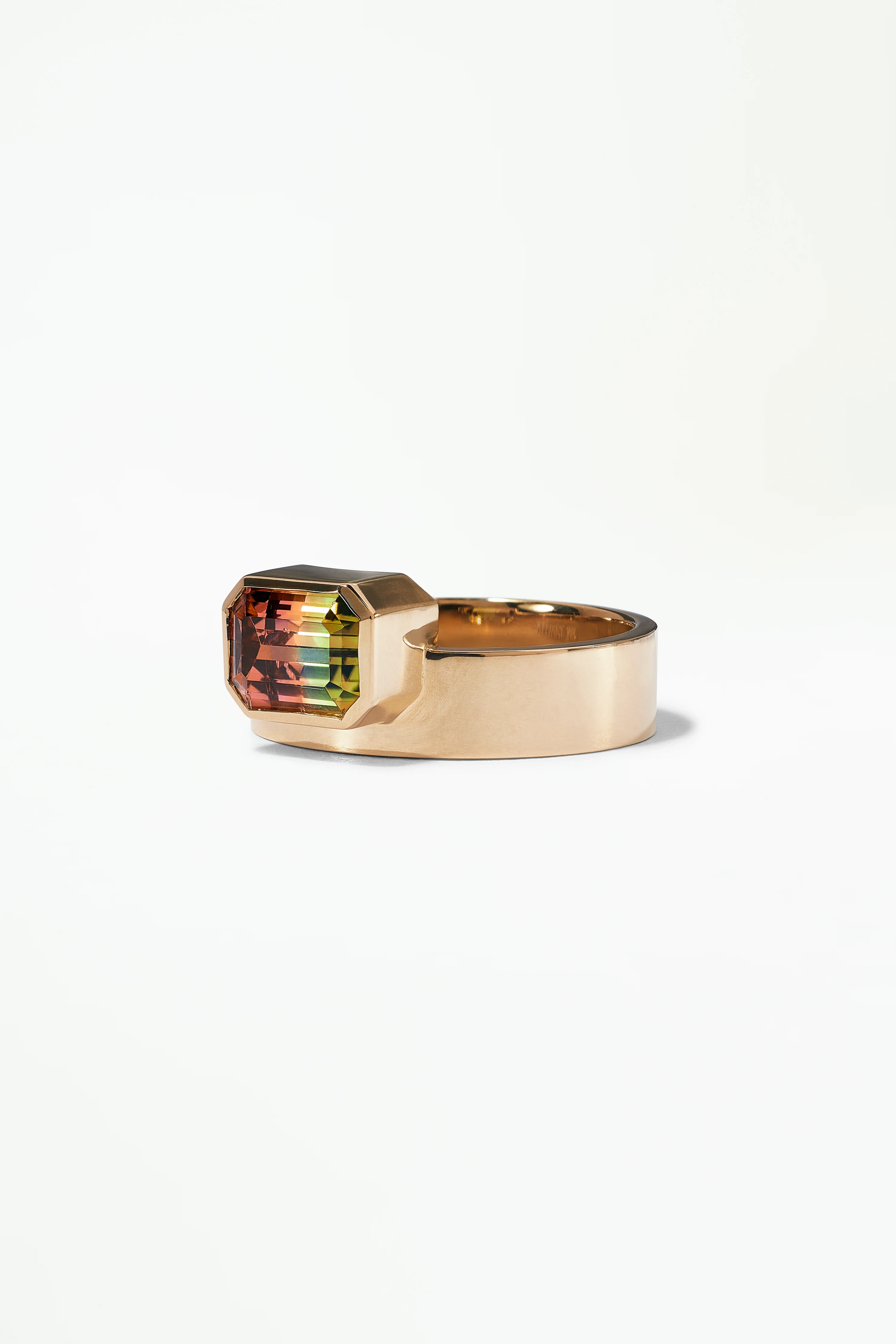 One of a Kind Emerald Cut Tourmaline Monolith Ring No. 14 - Image 3