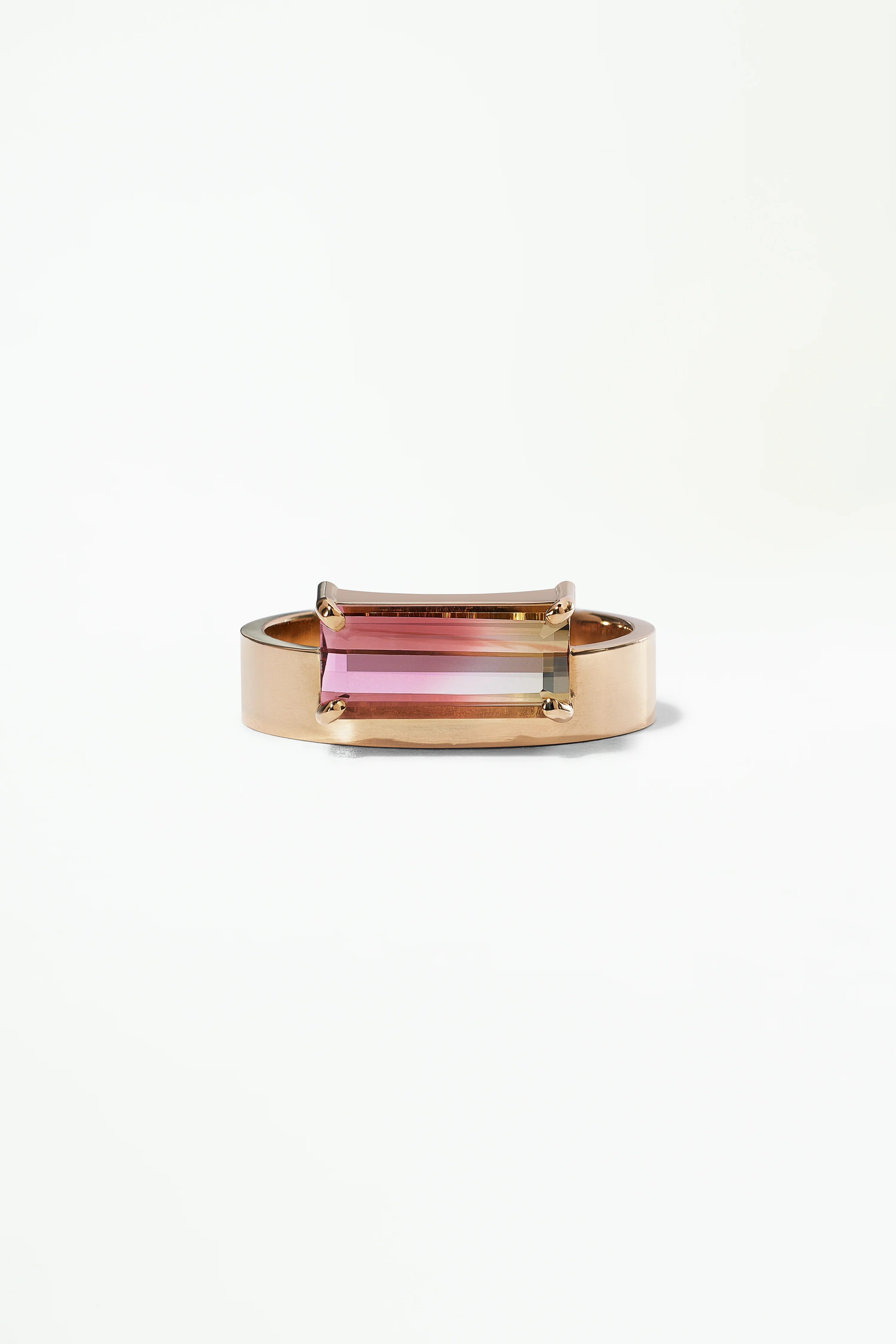 One of a Kind Emerald Cut Tourmaline Monolith Ring No. 16