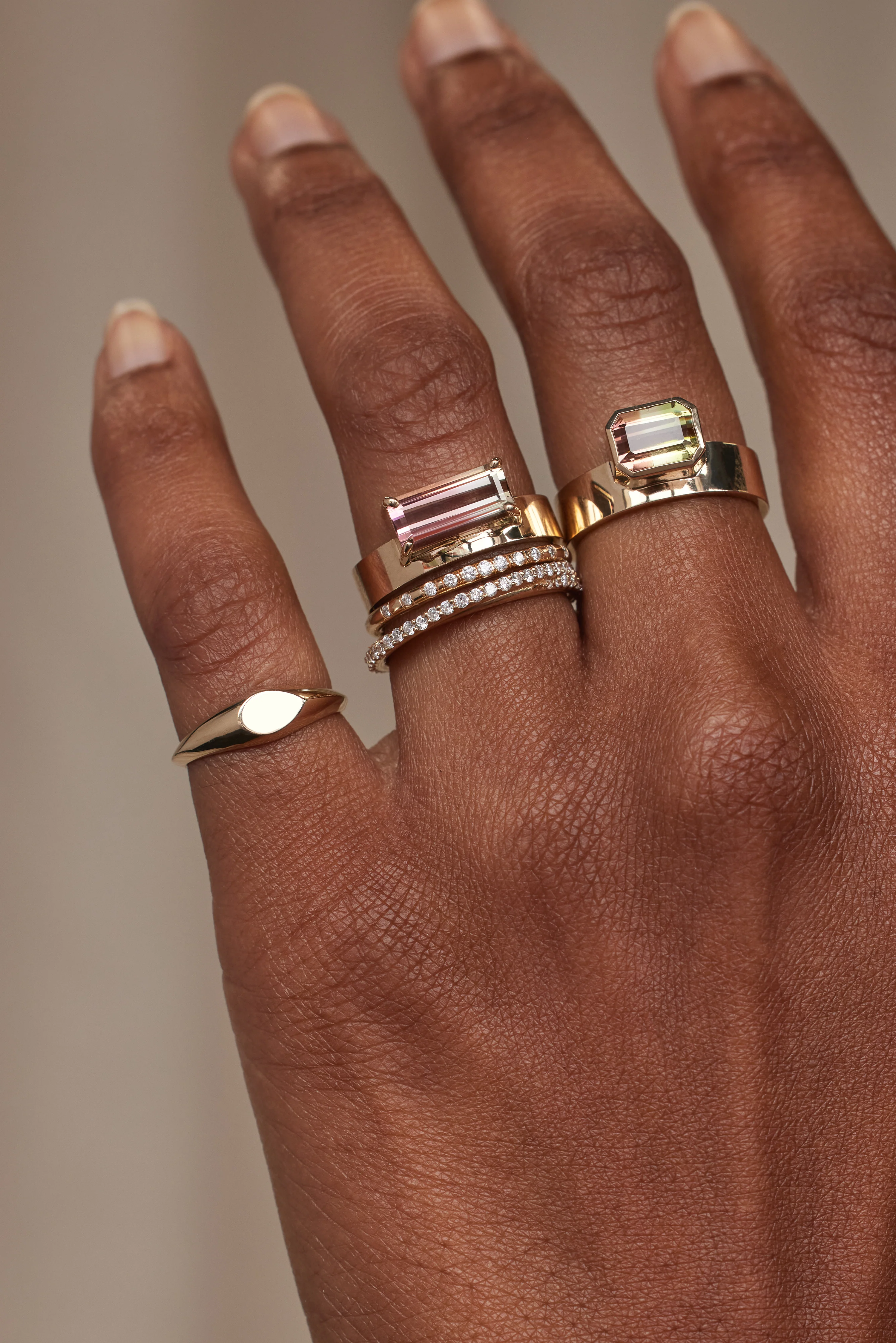 One of a Kind Emerald Cut Tourmaline Monolith Ring No. 16 - Image 2