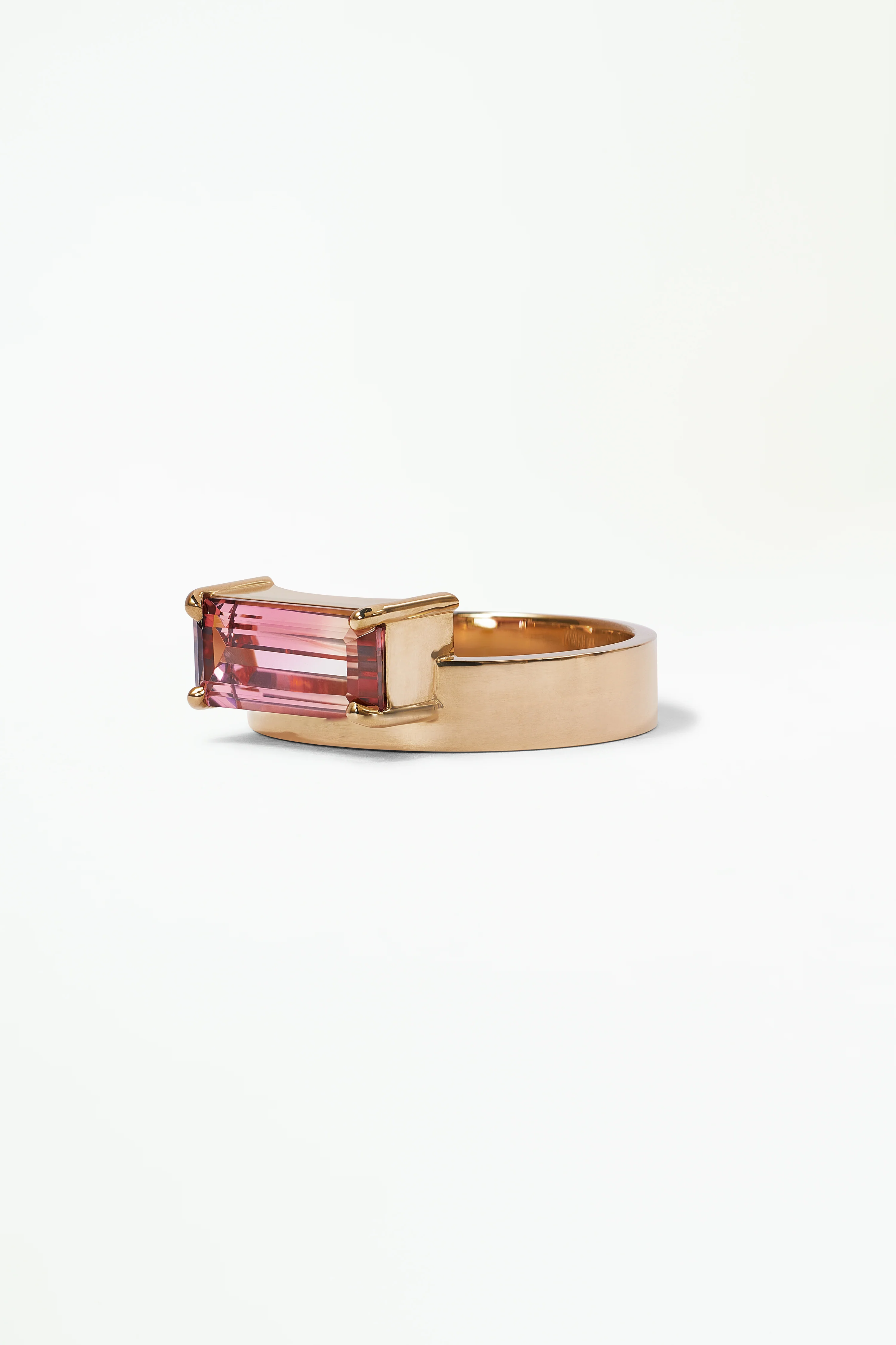One of a Kind Emerald Cut Tourmaline Monolith Ring No. 16 - Image 3