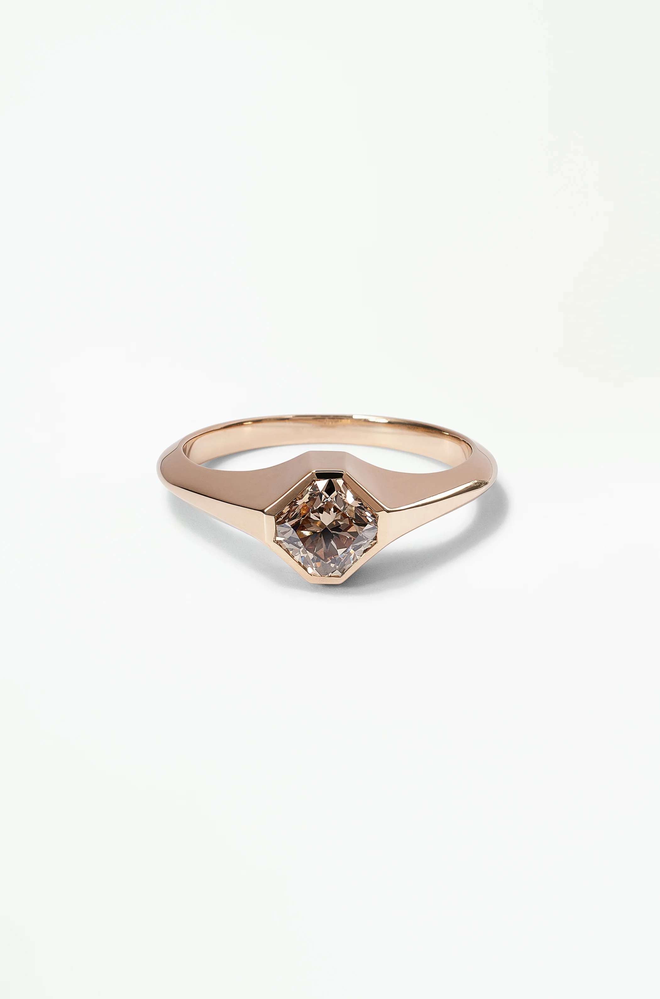 One of a Kind Fancy Cut Diamond Signet Ring No. 44