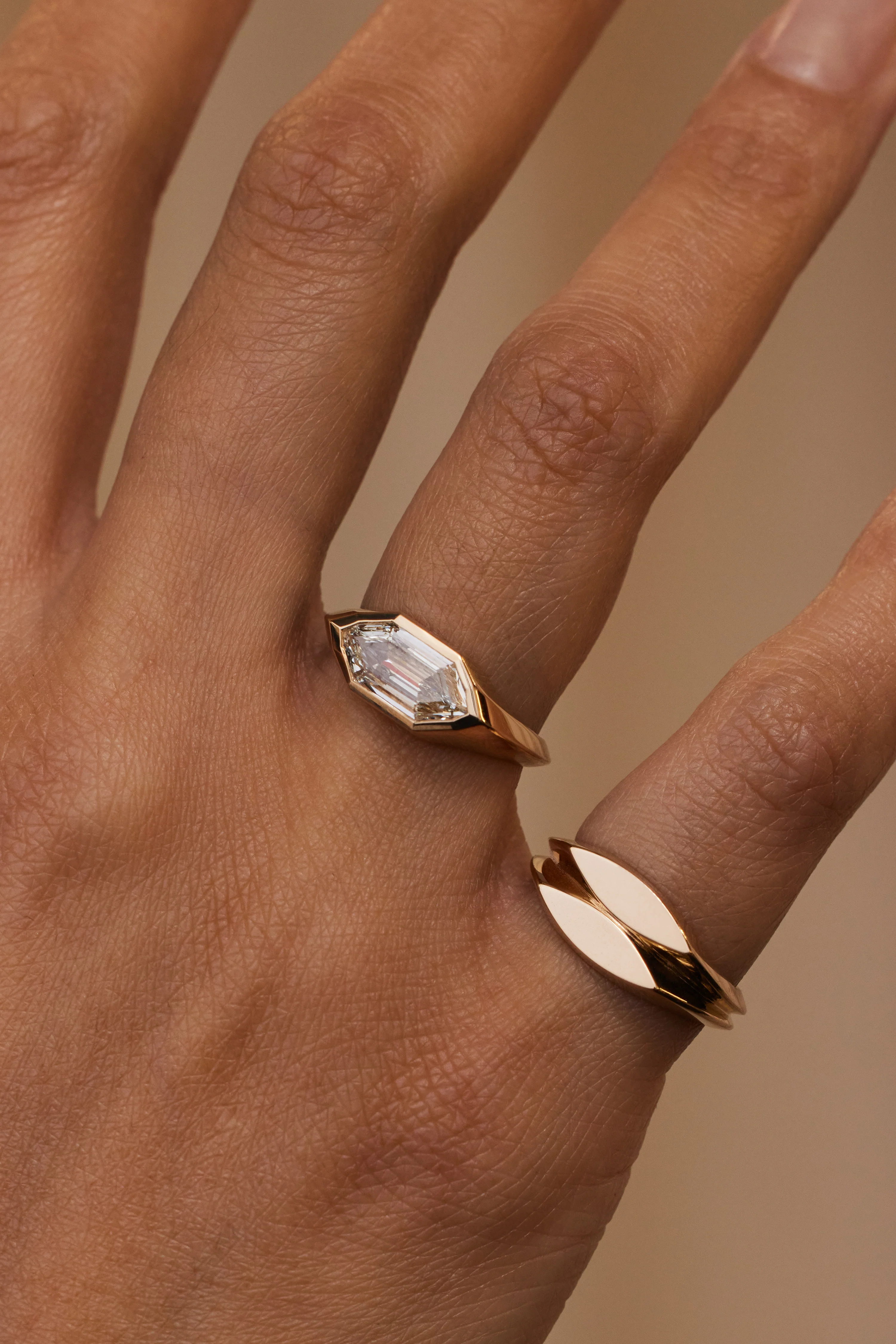 One of a Kind Fancy Cut Diamond Signet Ring No. 50 - Image 2