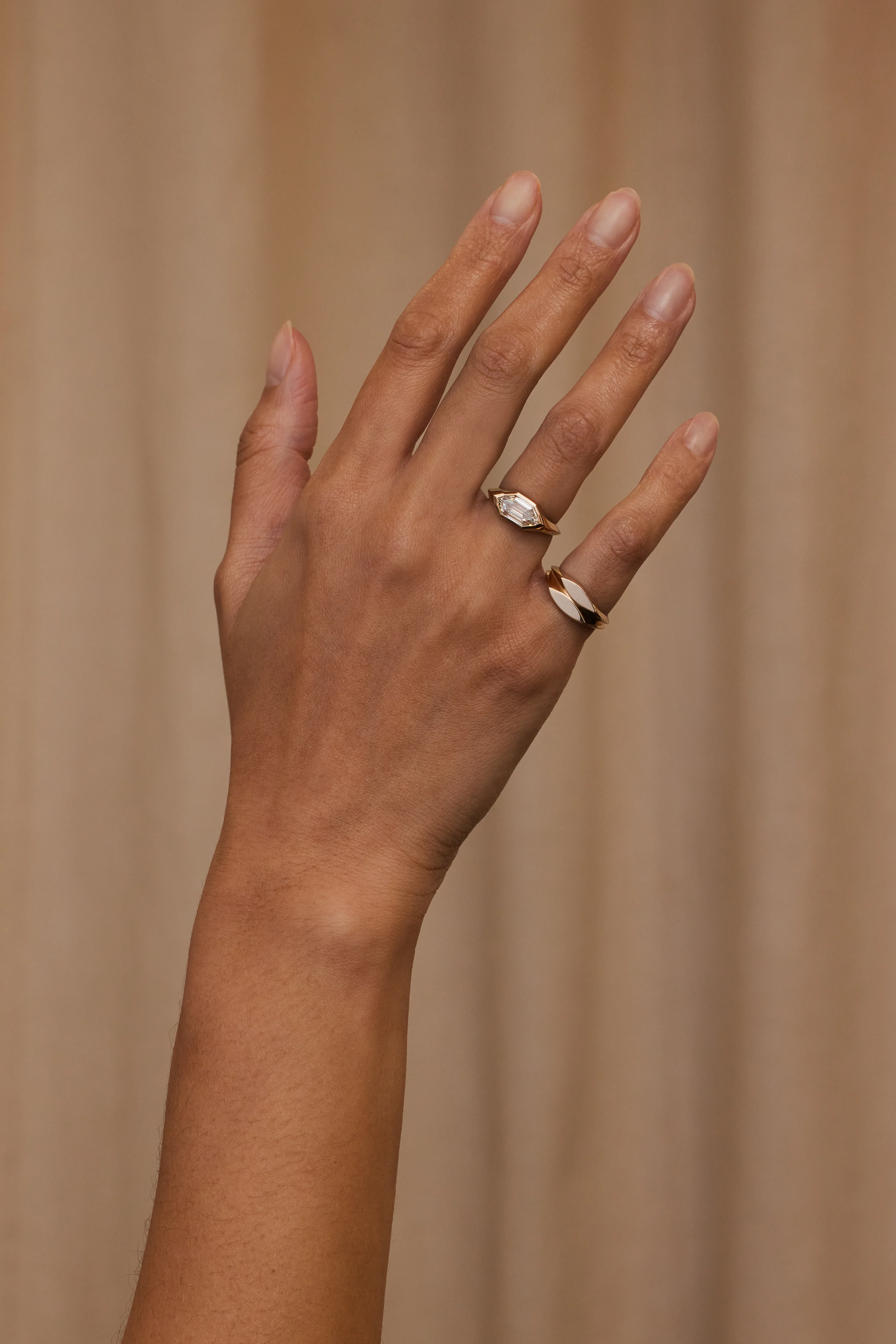 One of a Kind Fancy Cut Diamond Signet Ring No. 50 - Image 4