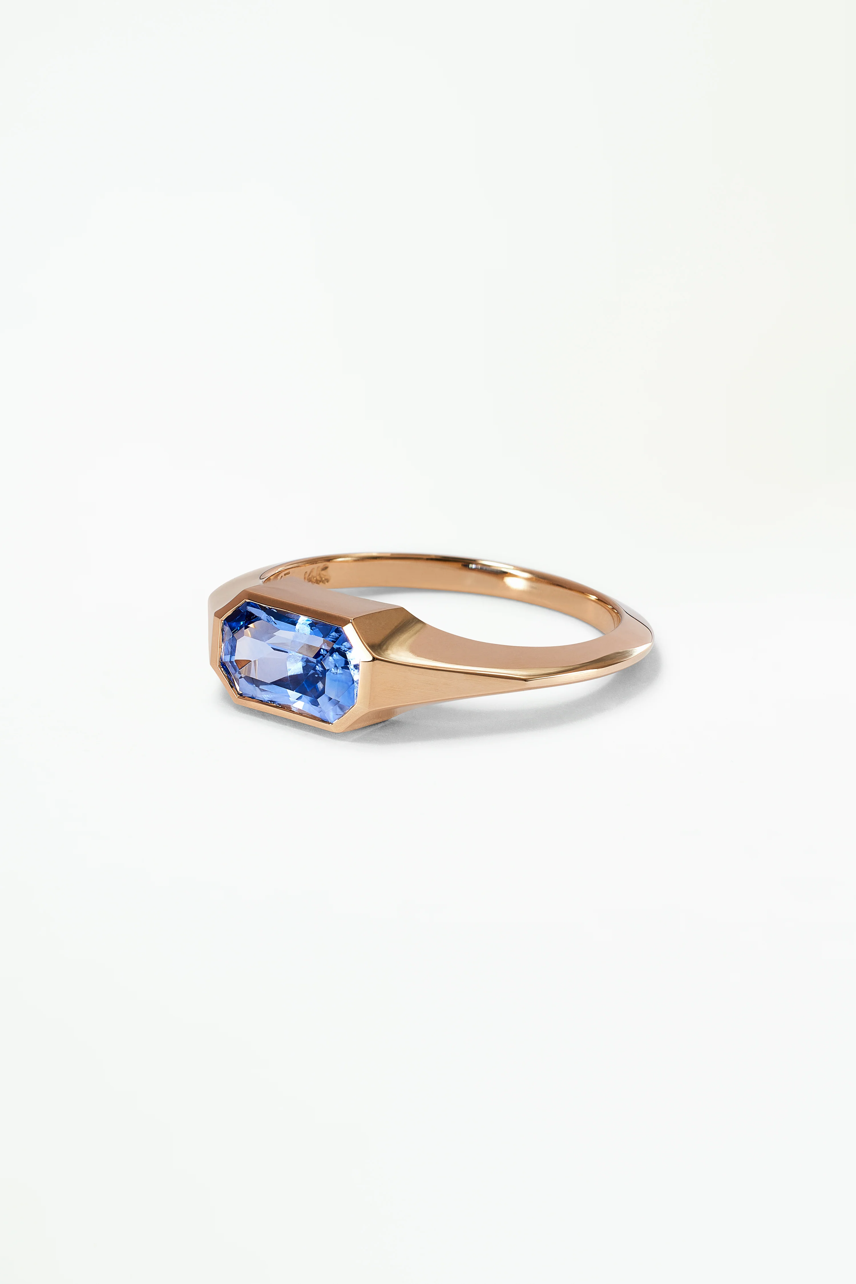 One of a Kind Fancy Mixed Cut Sapphire Signet Ring No. 51 - Image 3