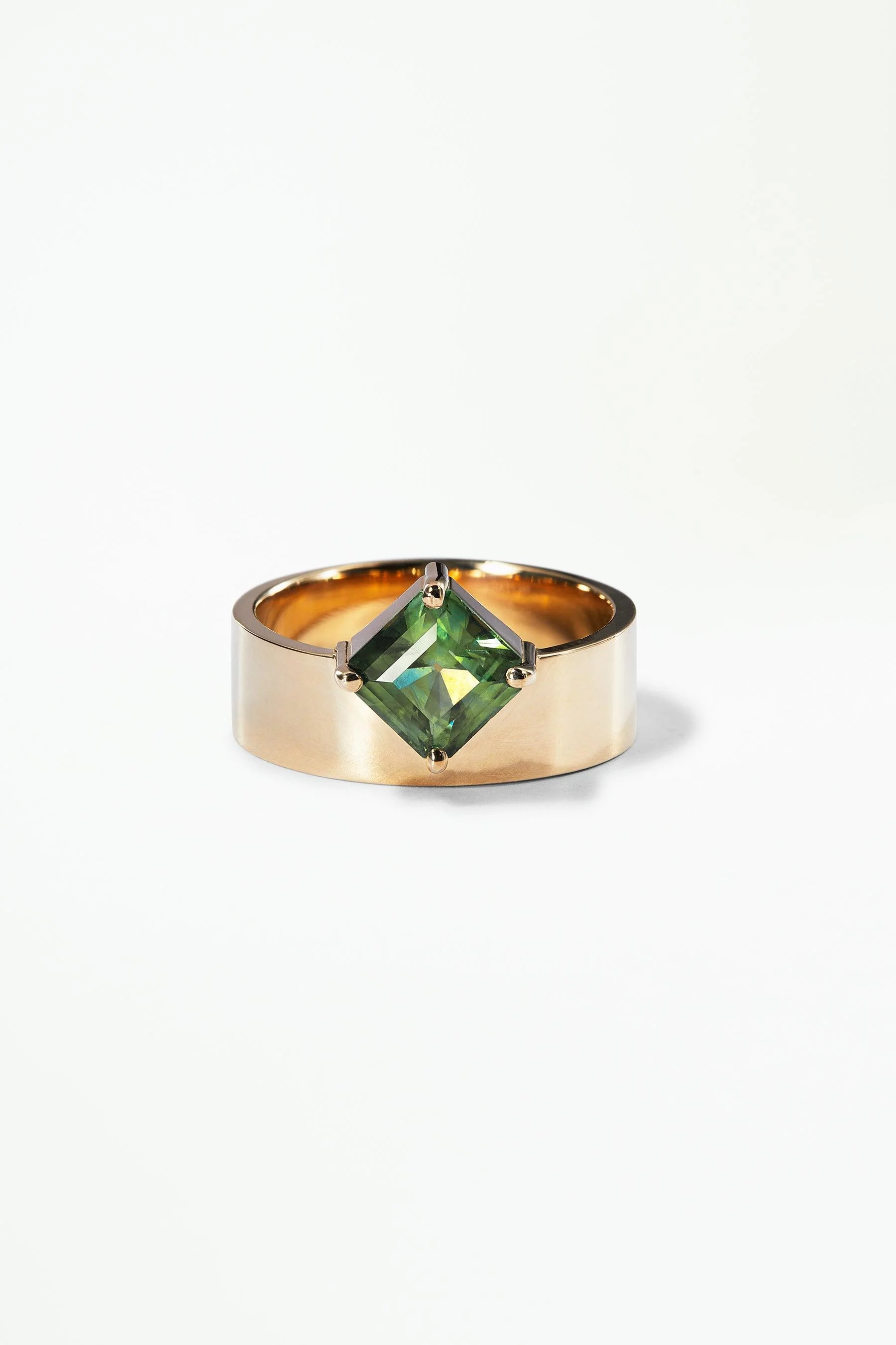 One of a Kind Green Sapphire Monolith