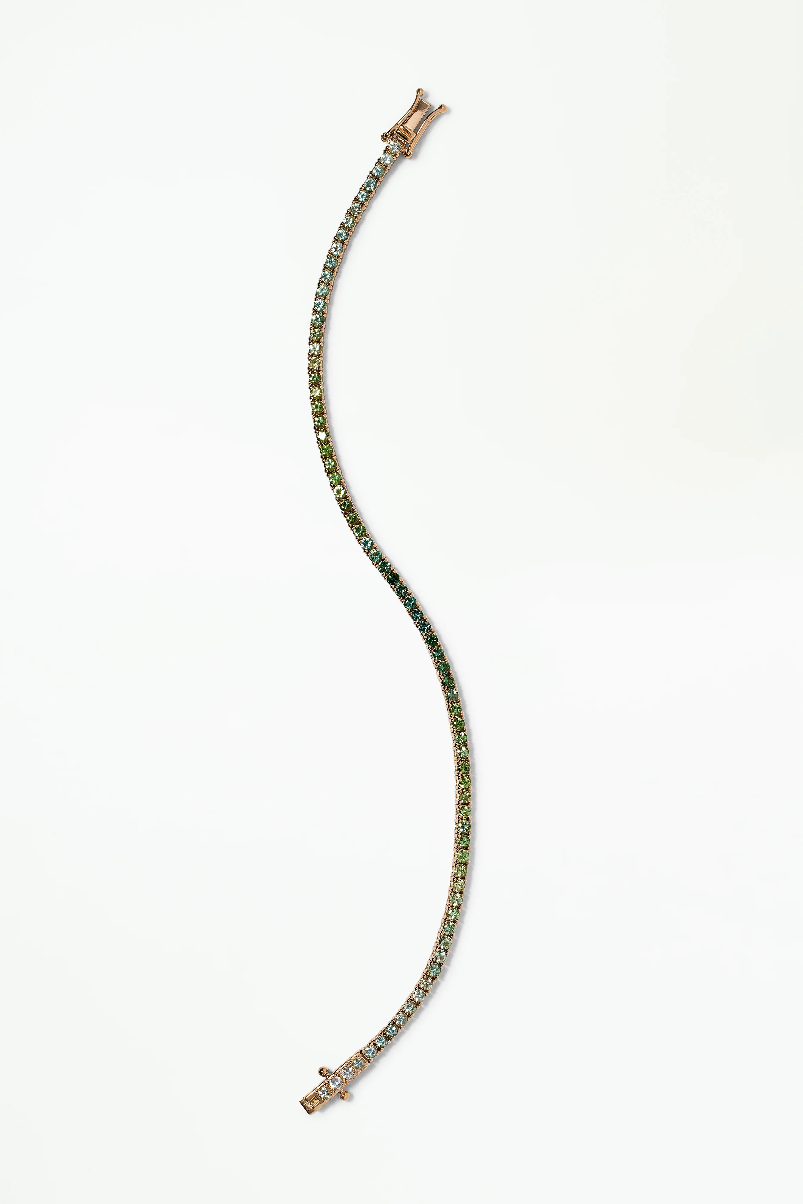 One of a Kind Green Tourmaline Tennis Bracelet - Image 3