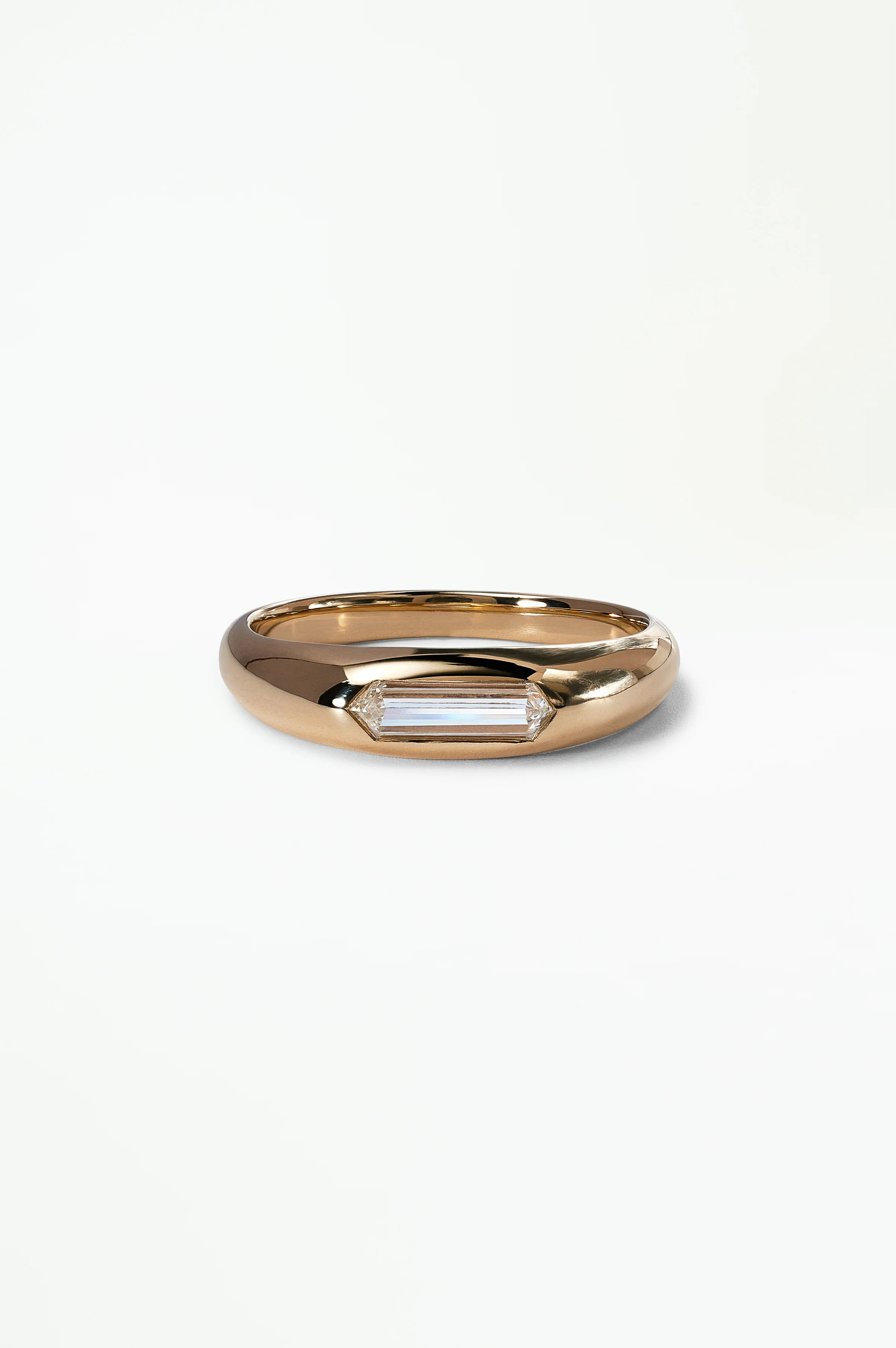 One Of A Kind Hex Cut Diamond Soft Signet No.3
