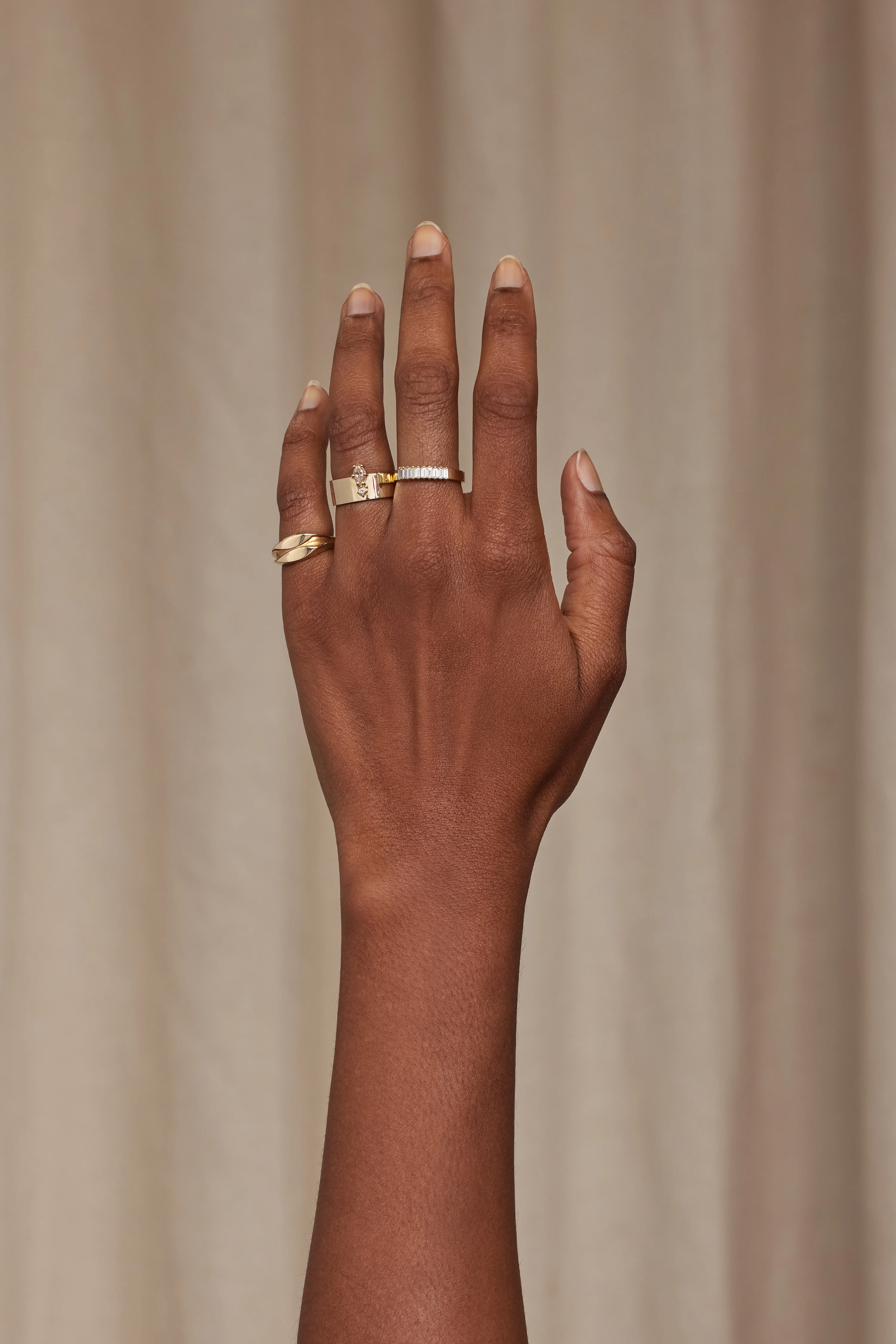 One of a Kind Marquise and Brilliant Cut Diamond Bricolage Ring No. 16 - Image 4