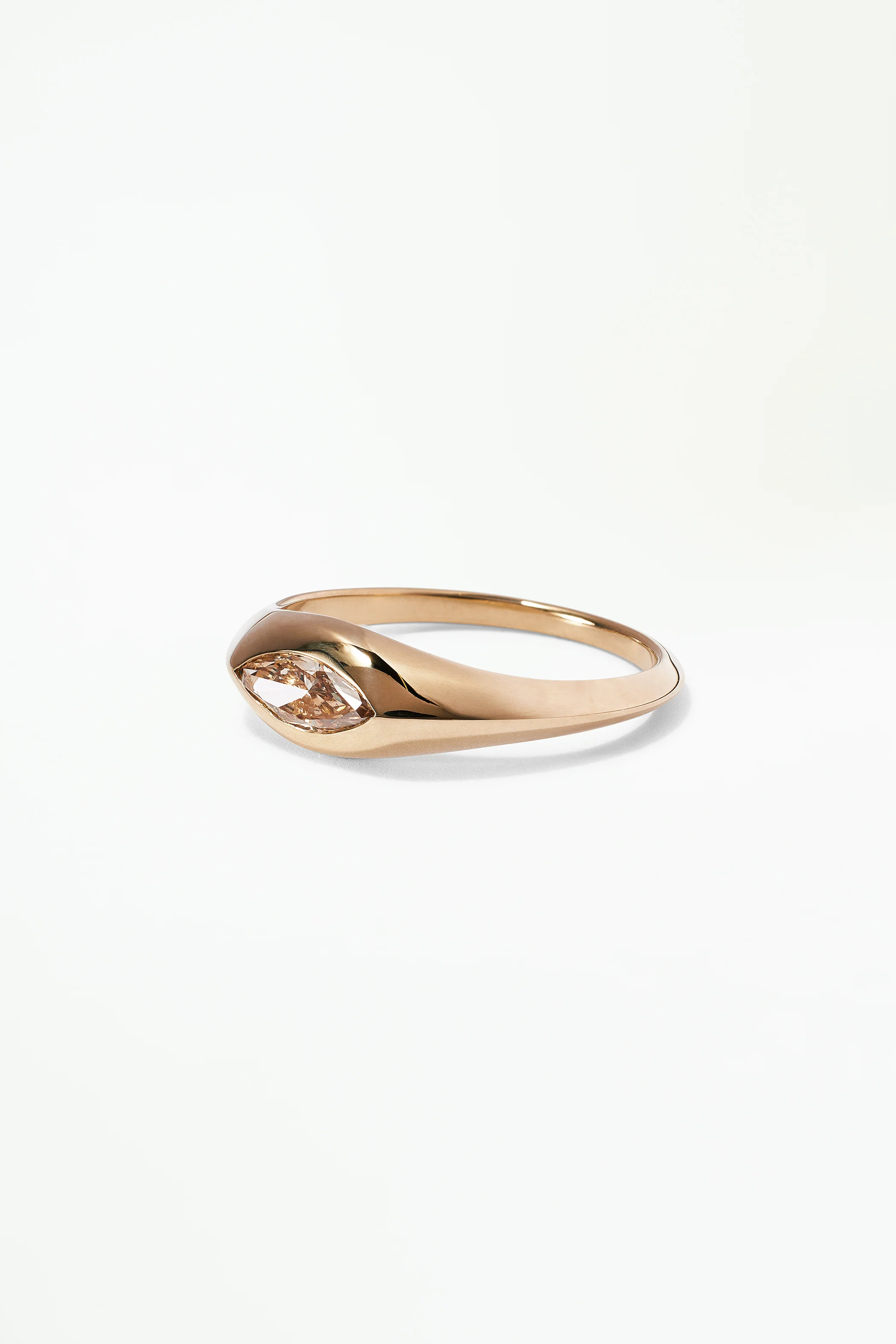 One of a Kind Marquise Cut Diamond Signet Ring No. 58 - Image 3