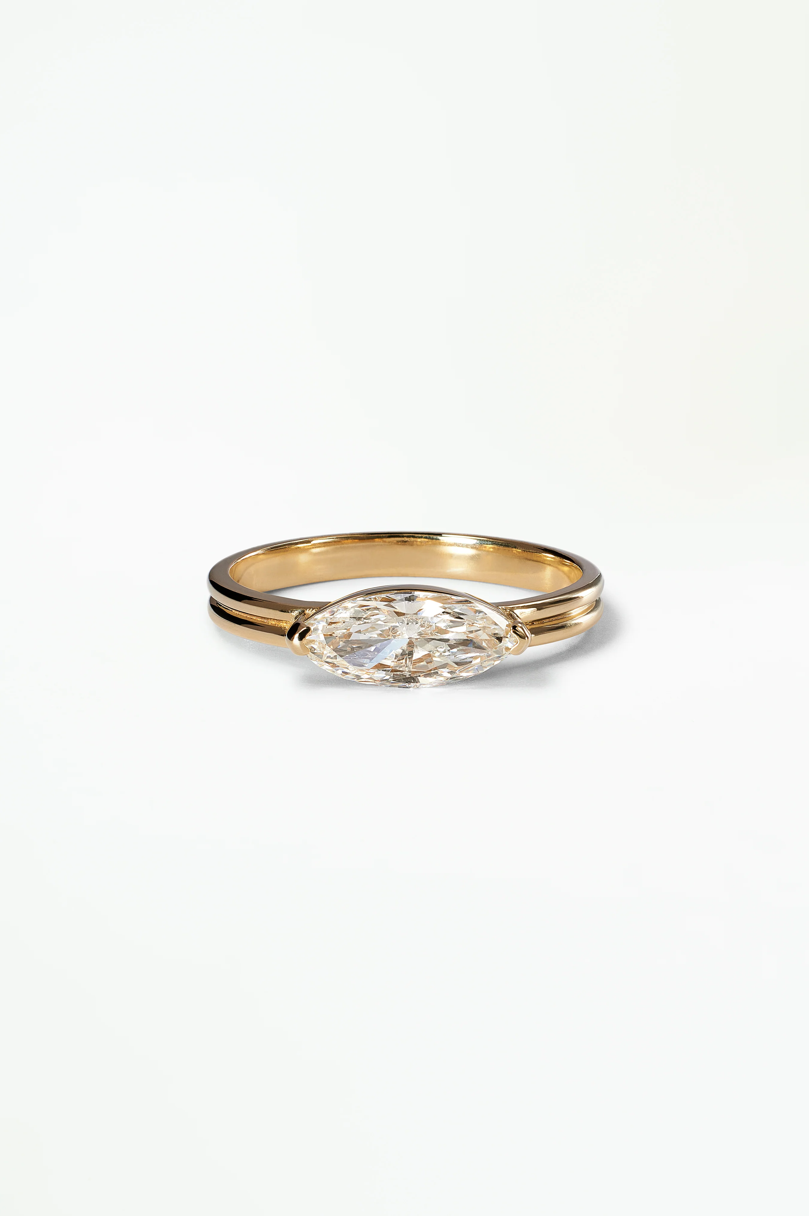 One of a Kind Marquise Cut Ridge Ring Set No. 2 - Image 3