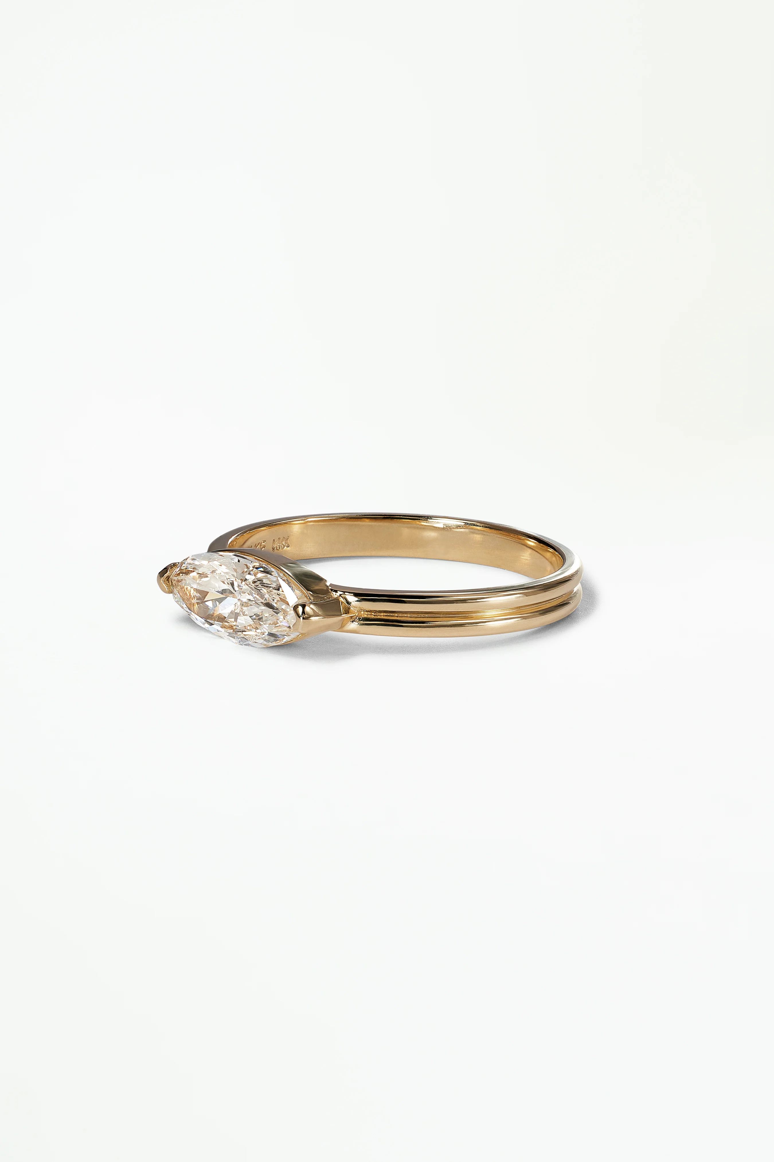 One of a Kind Marquise Cut Ridge Ring Set No. 2 - Image 5