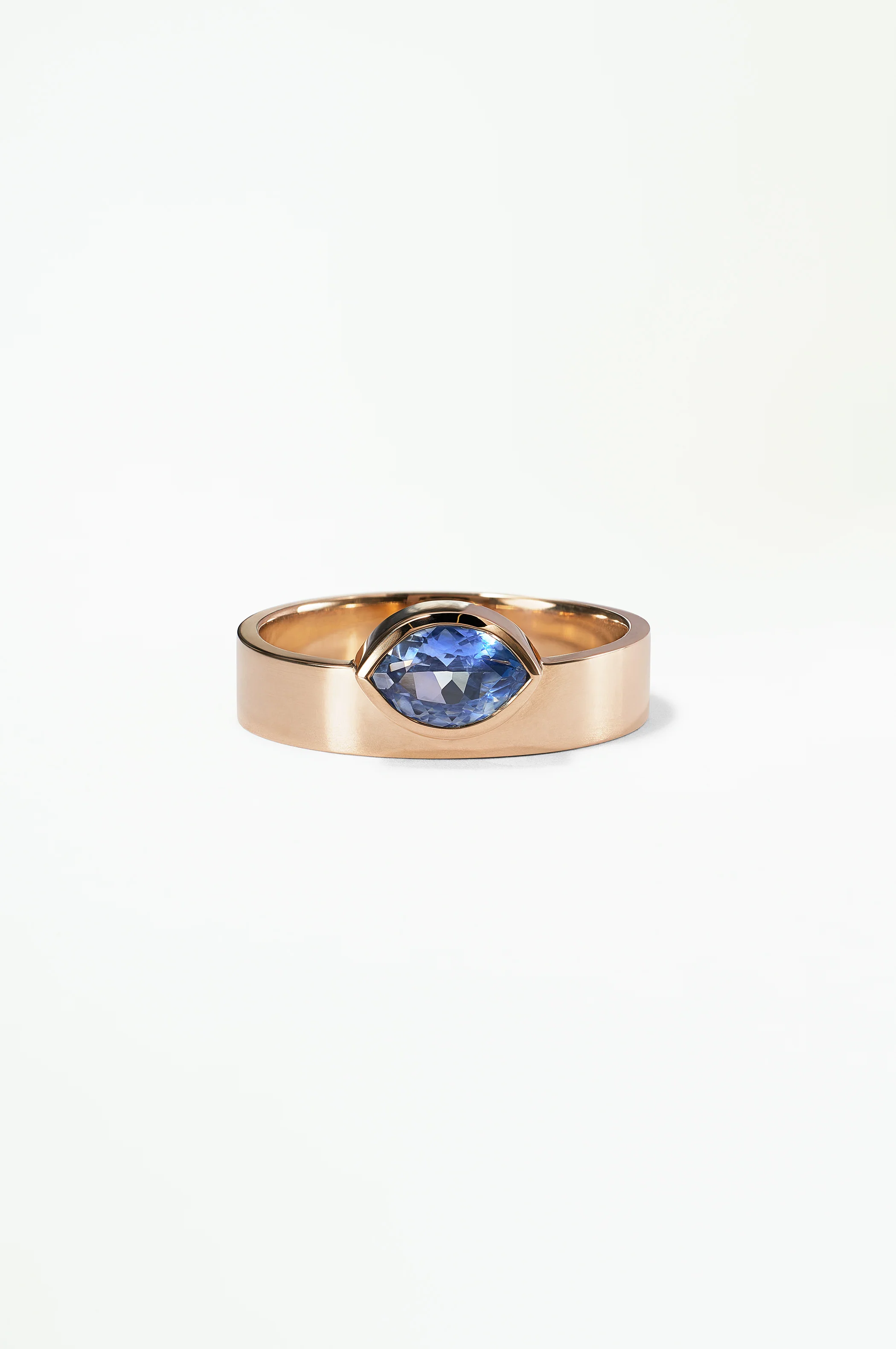 One of a Kind Marquise Cut Sapphire Monolith Ring No. 12