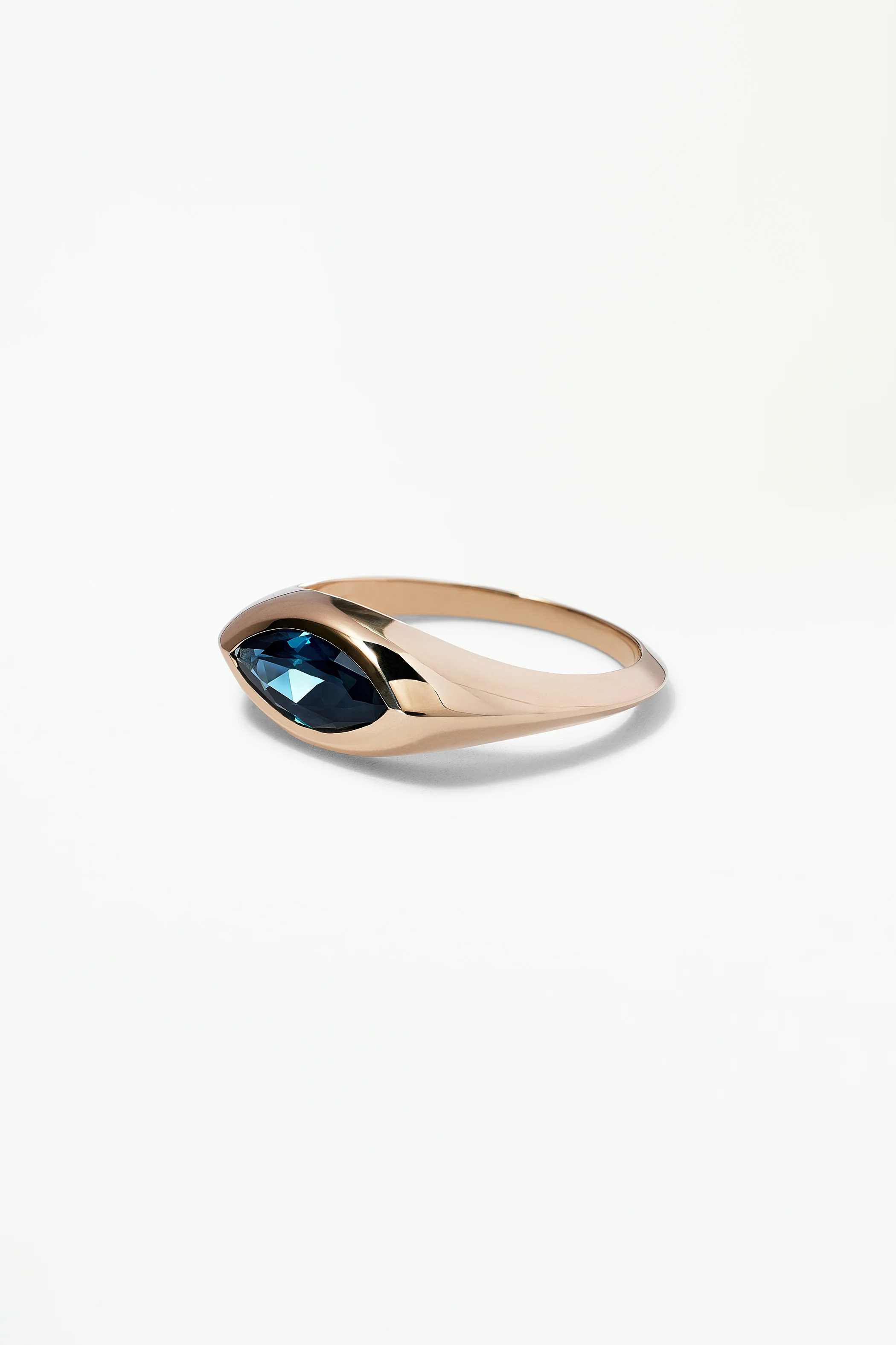 One of a Kind Marquise Cut Sapphire Signet Ring No. 41 - Image 3