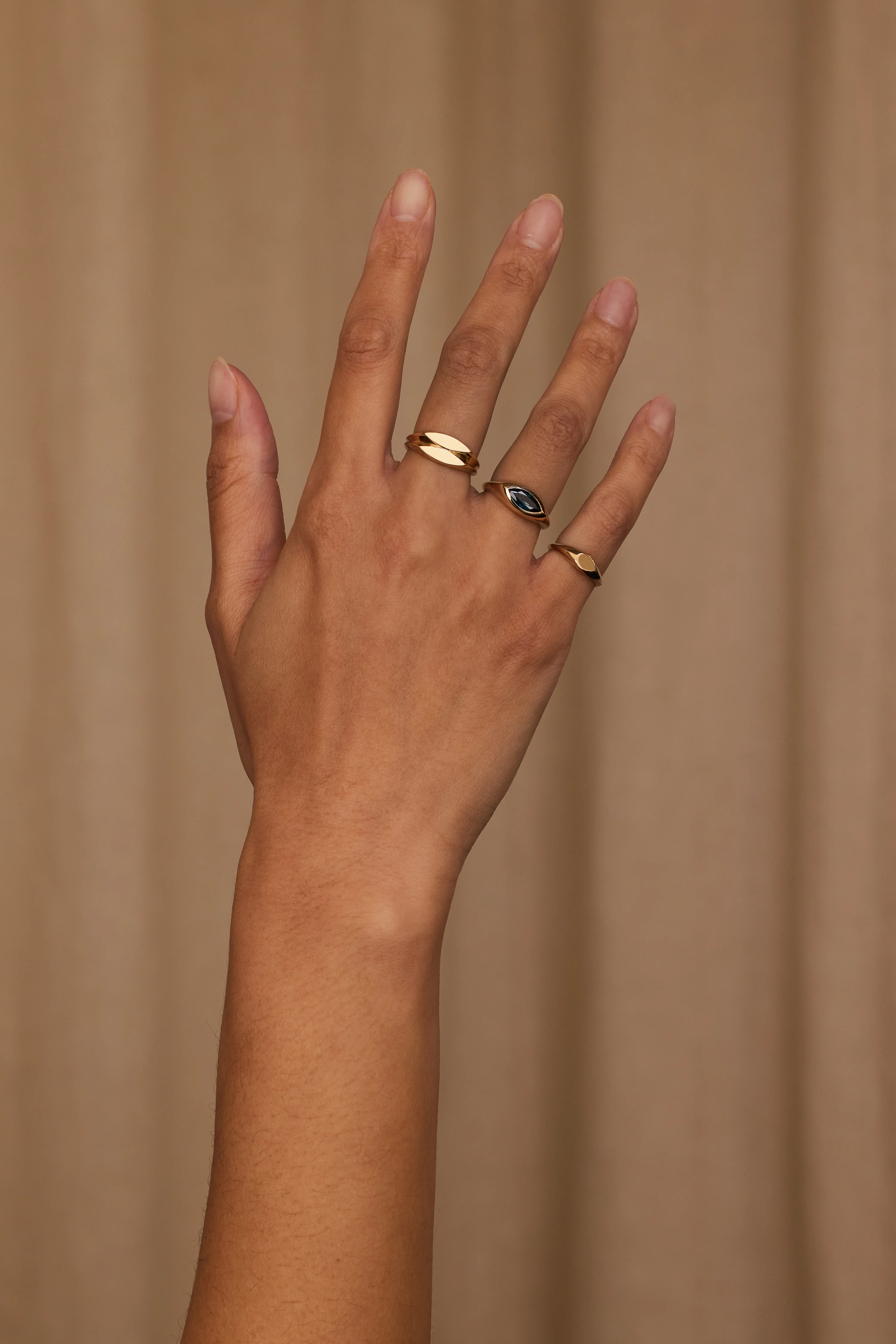 One of a Kind Marquise Cut Sapphire Signet Ring No. 41 - Image 4