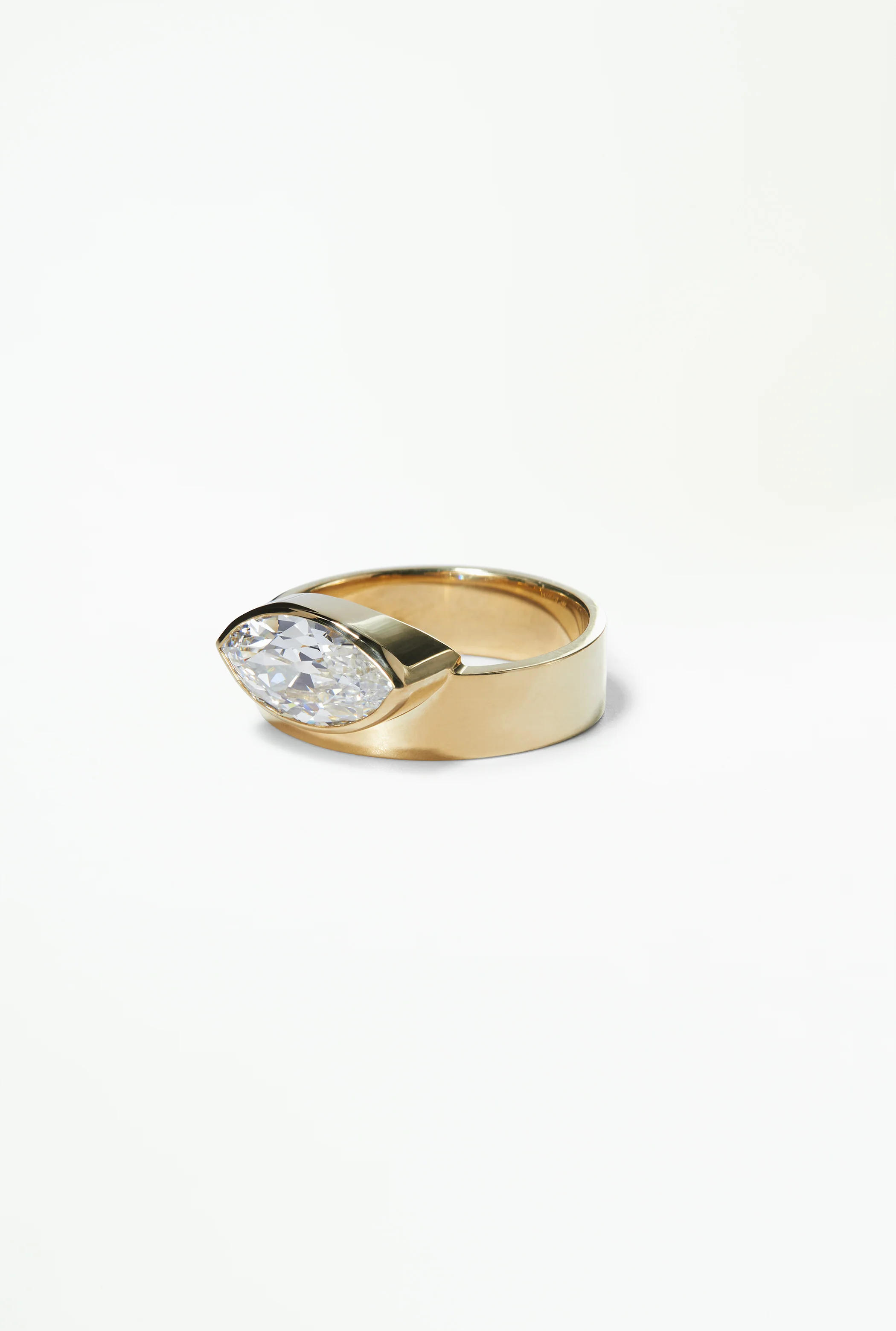One of a Kind Marquise Diamond Monolith Ring - Image 3