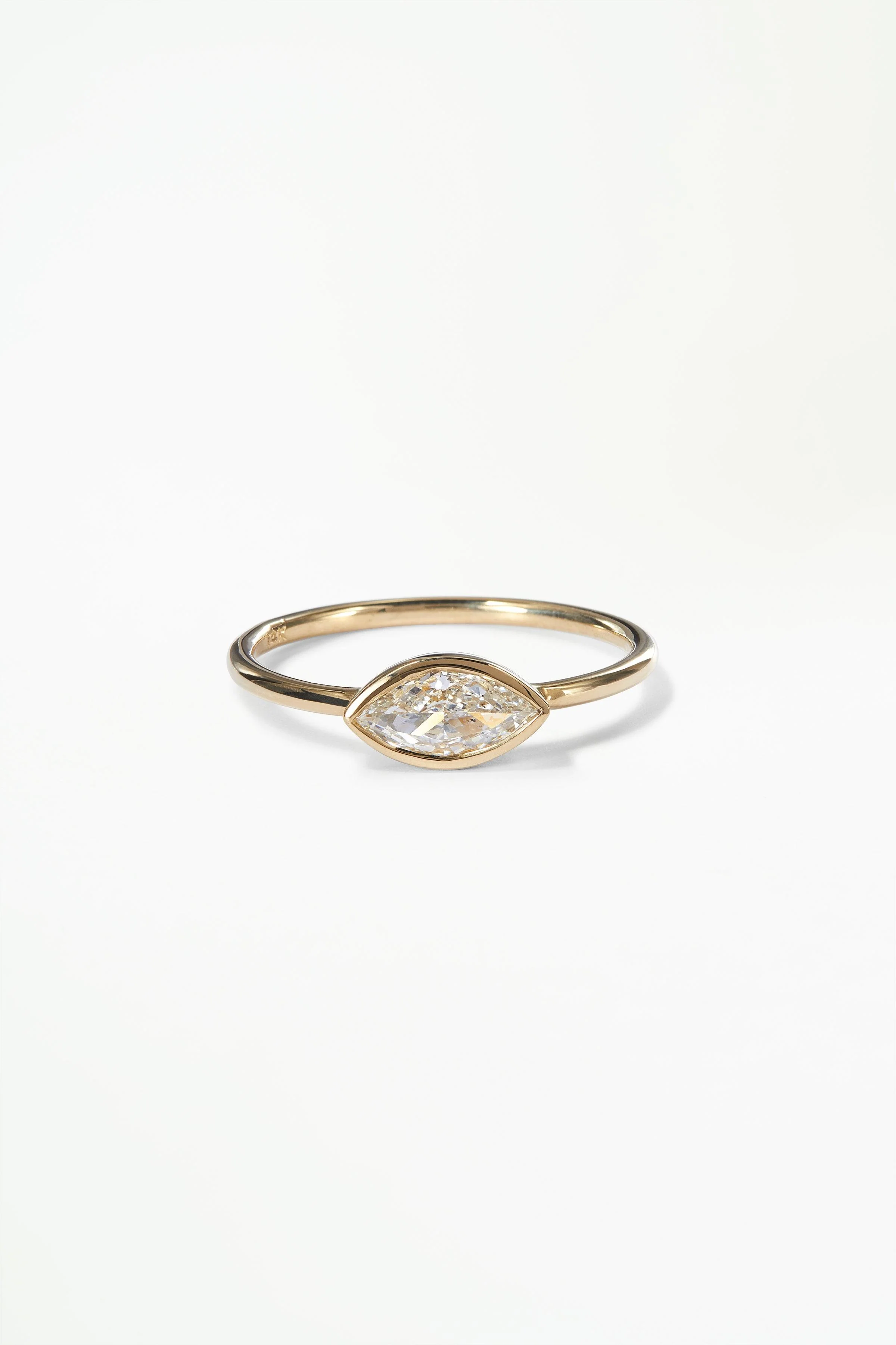 One of a Kind Marquise Diamond Solitaire Ring
