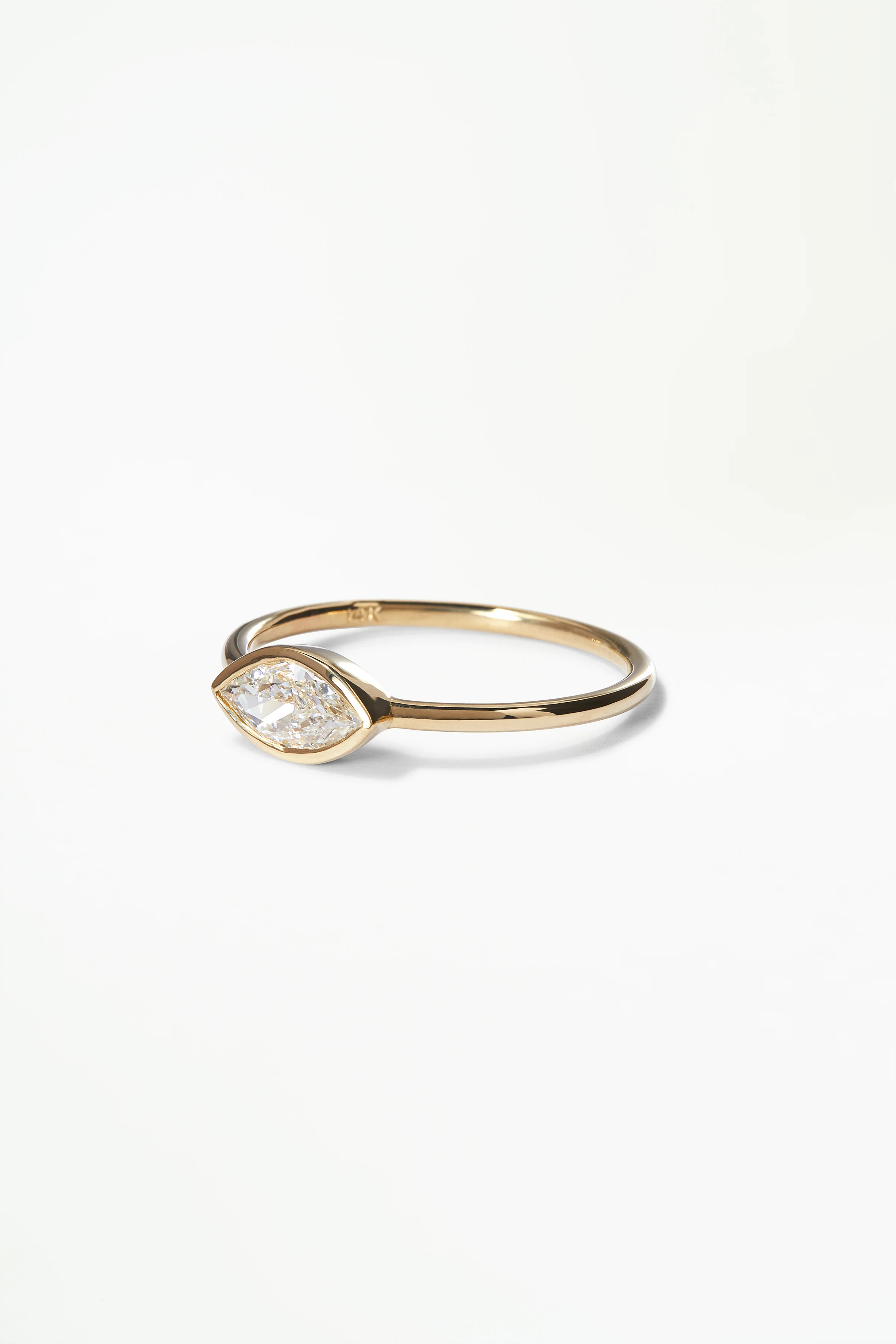 One of a Kind Marquise Diamond Solitaire Ring - Image 3