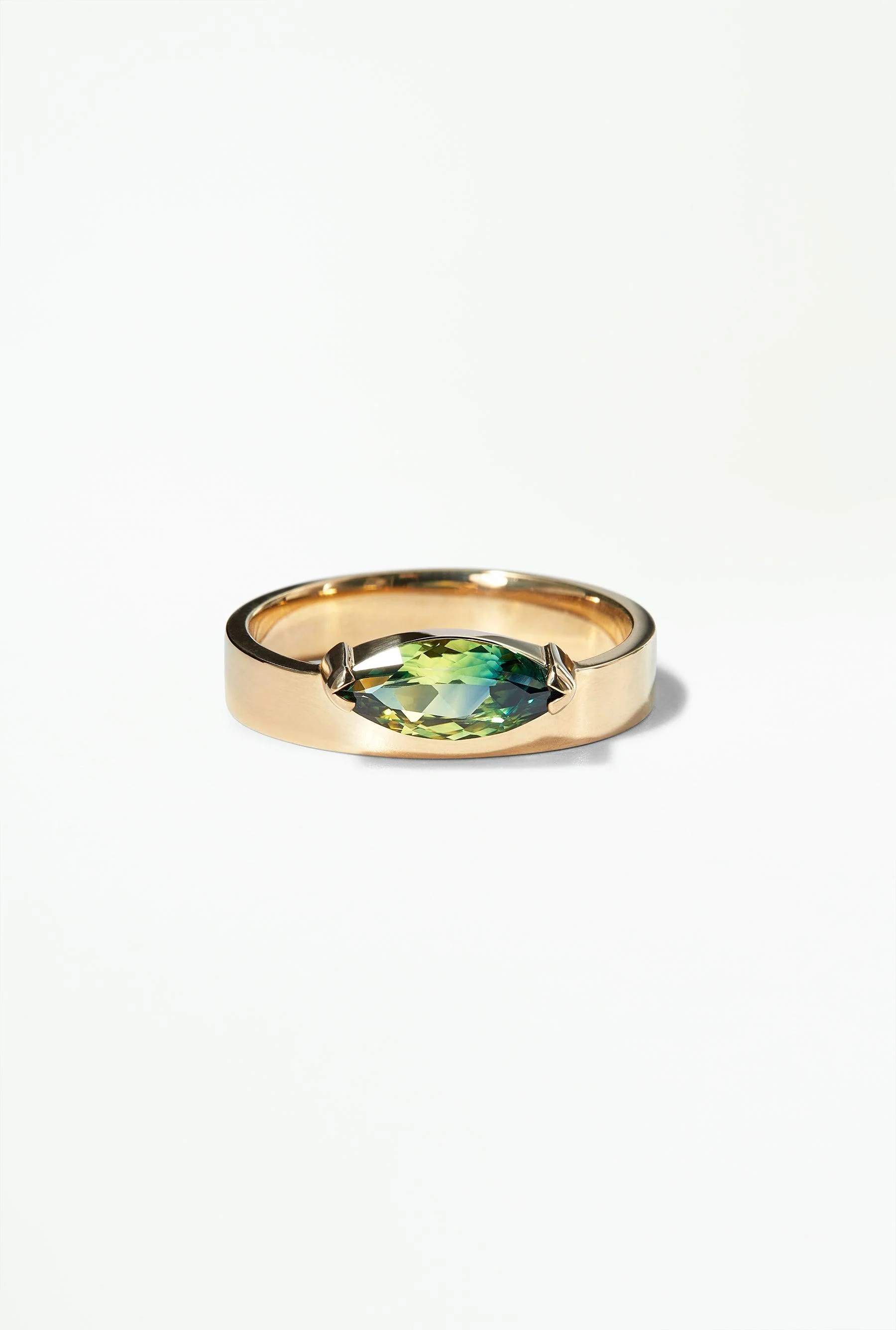 One of a Kind Marquise Sapphire Monolith Ring - Image 2