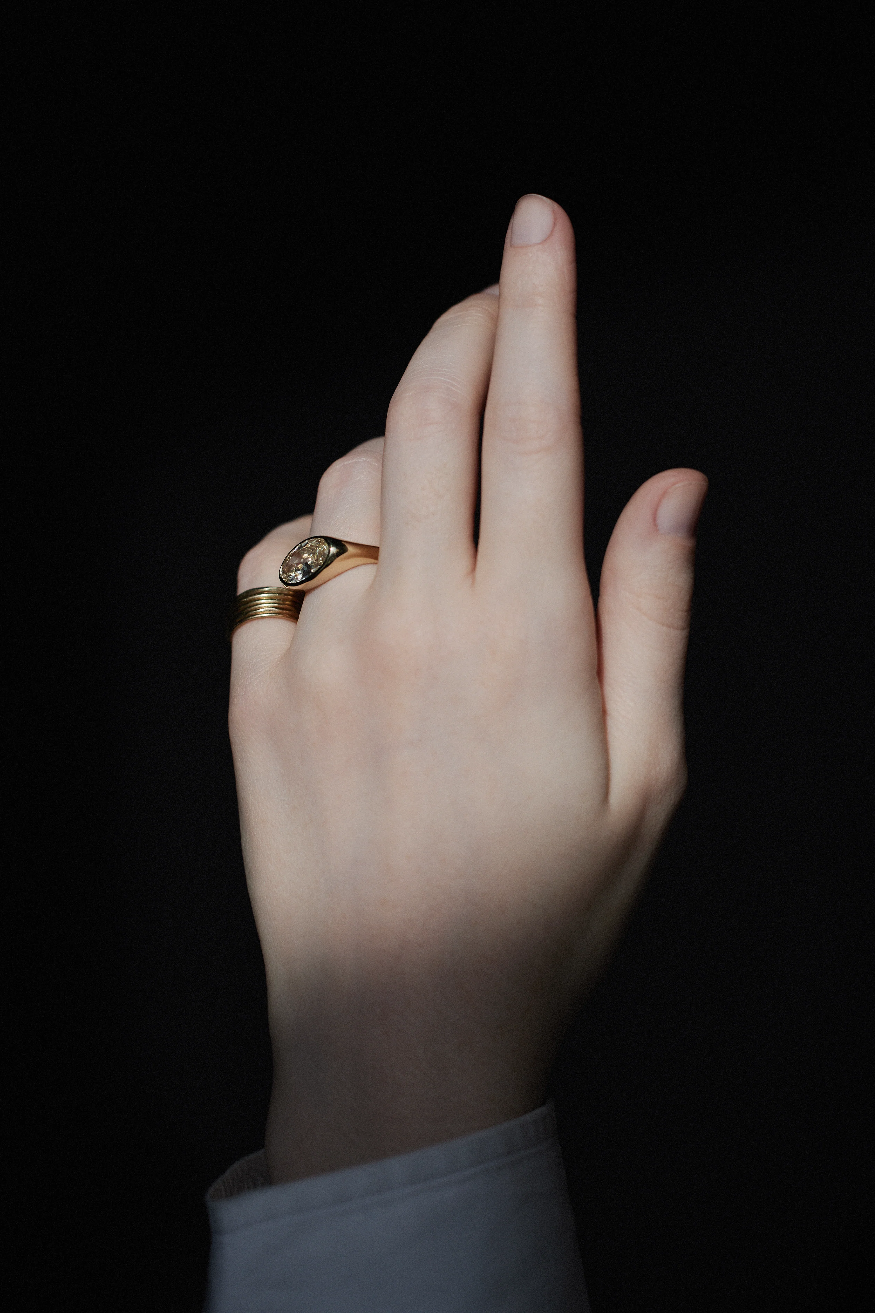 One of a Kind Moval Cut Soft Signet Ring No. 64 - Image 4