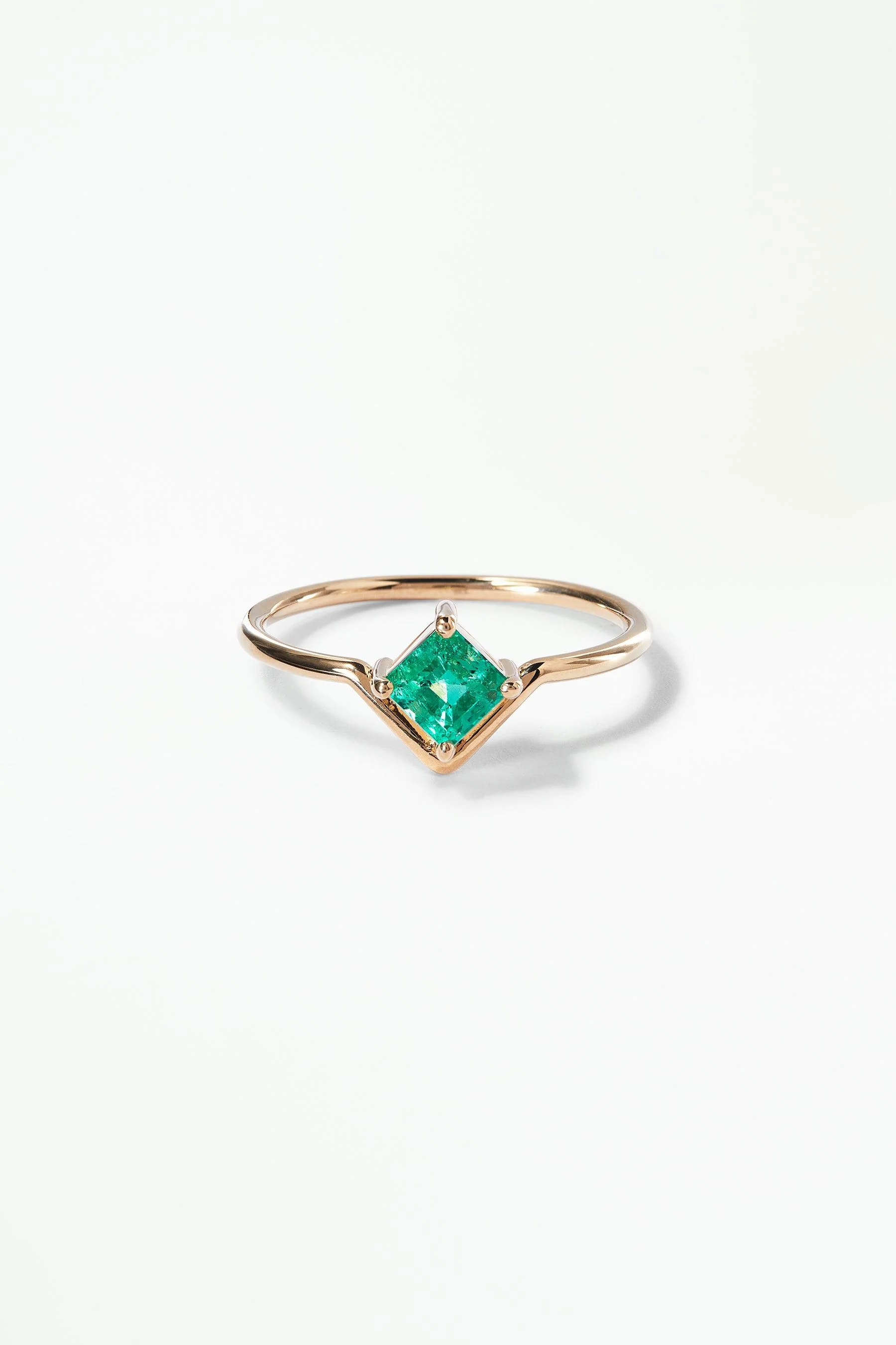 One of a Kind Nestled Emerald Ring - Image 2