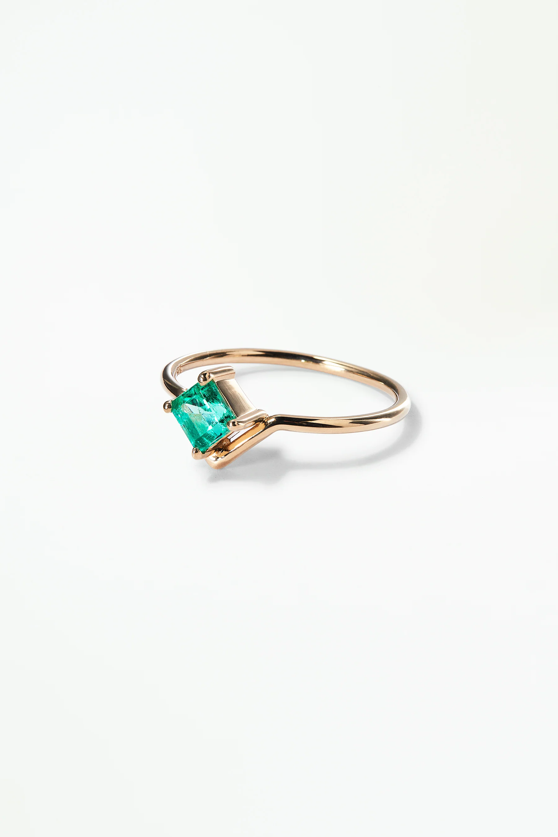 One of a Kind Nestled Emerald Ring - Image 4