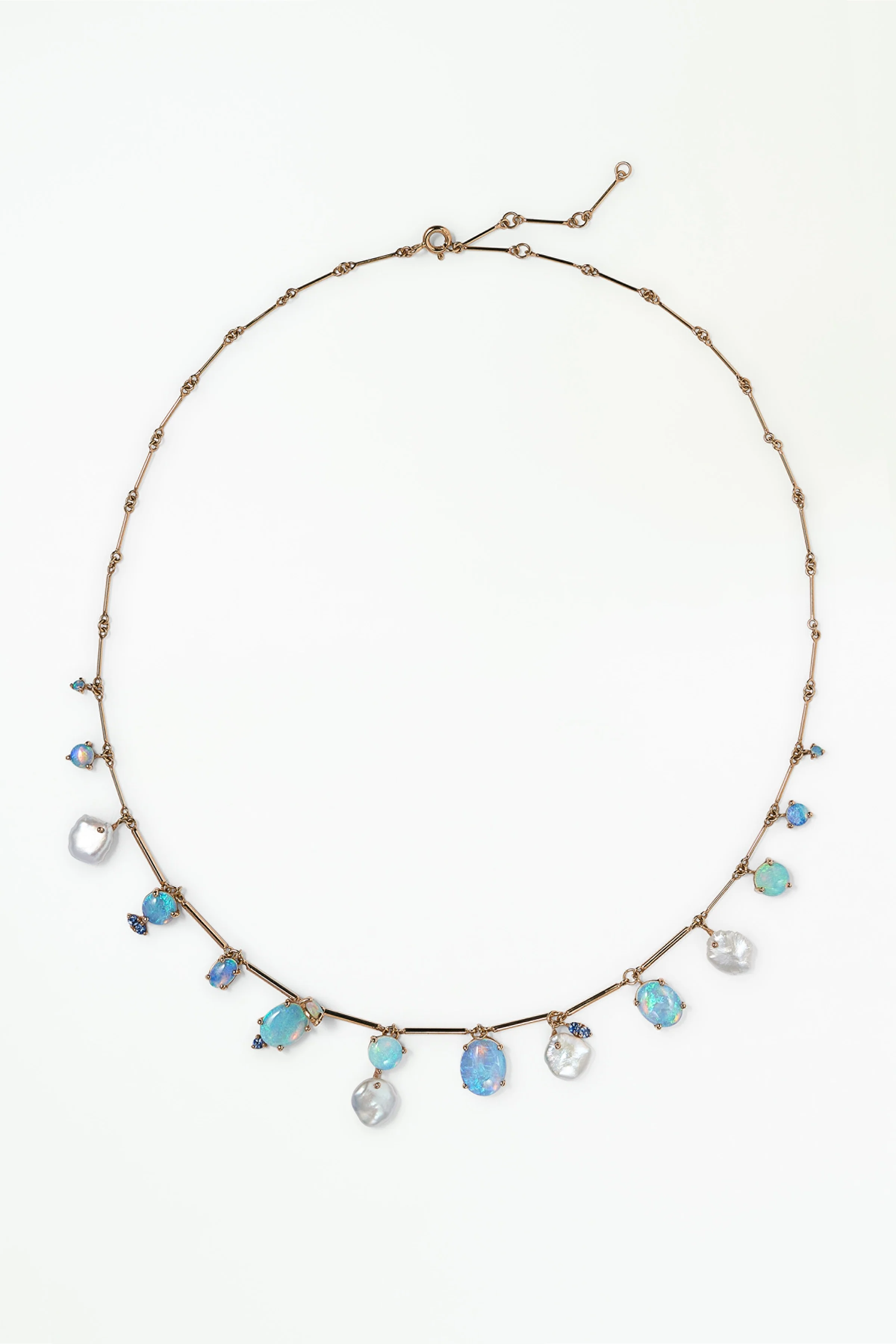 One of a Kind Opal and Pearl Token Necklace No. 3