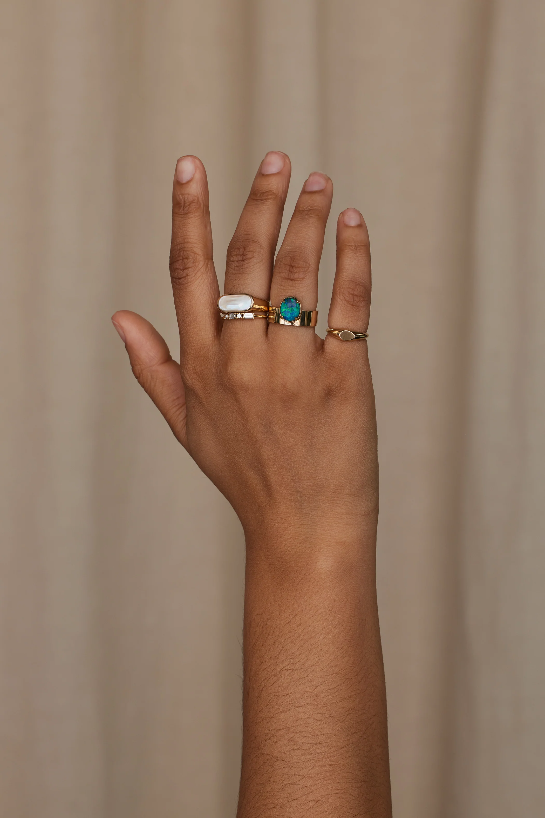 One of a Kind Black Opal Monolith Ring No. 13 - Image 4
