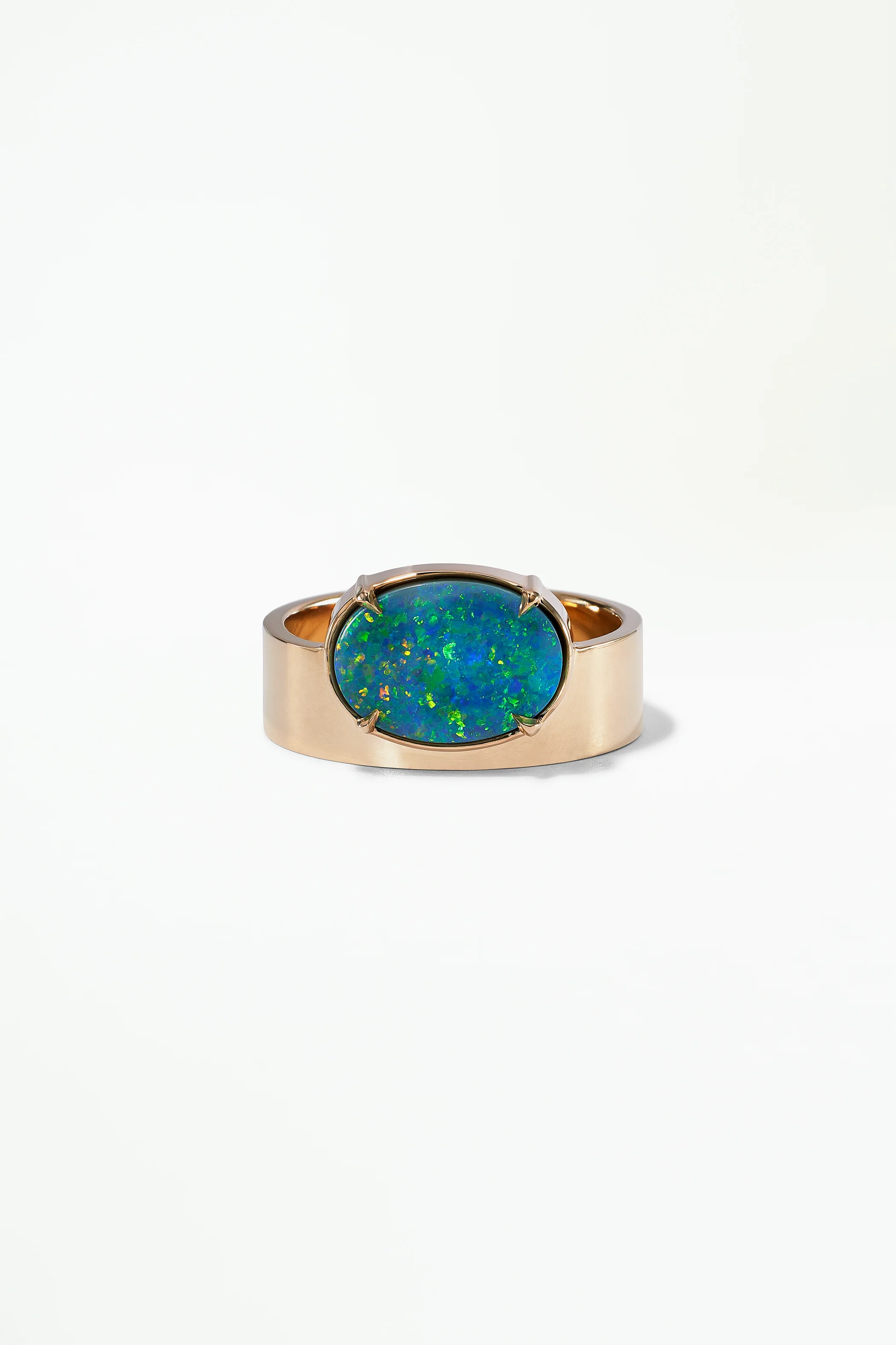 One of a Kind Black Opal Monolith Ring No. 17