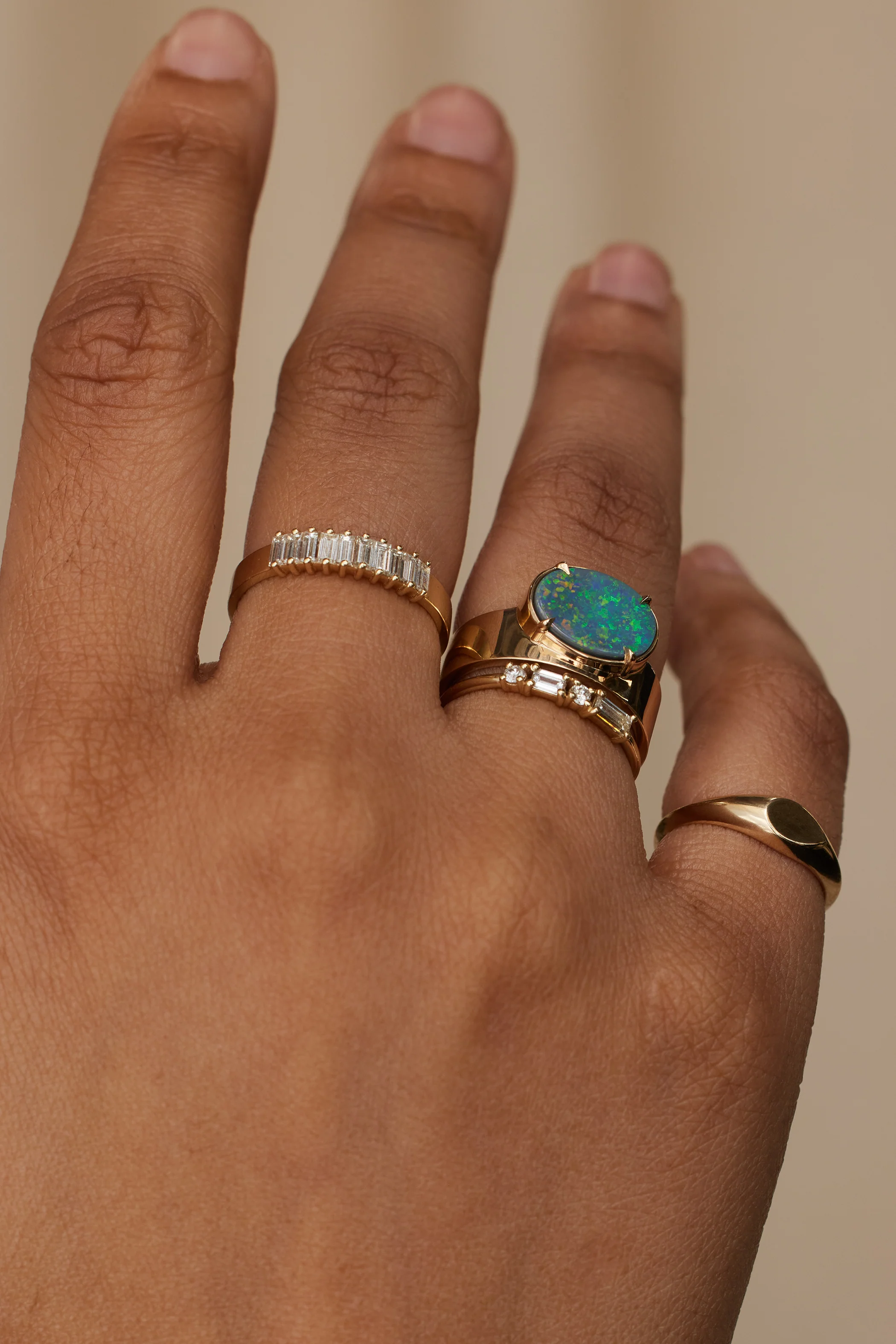 One of a Kind Black Opal Monolith Ring No. 17 - Image 2