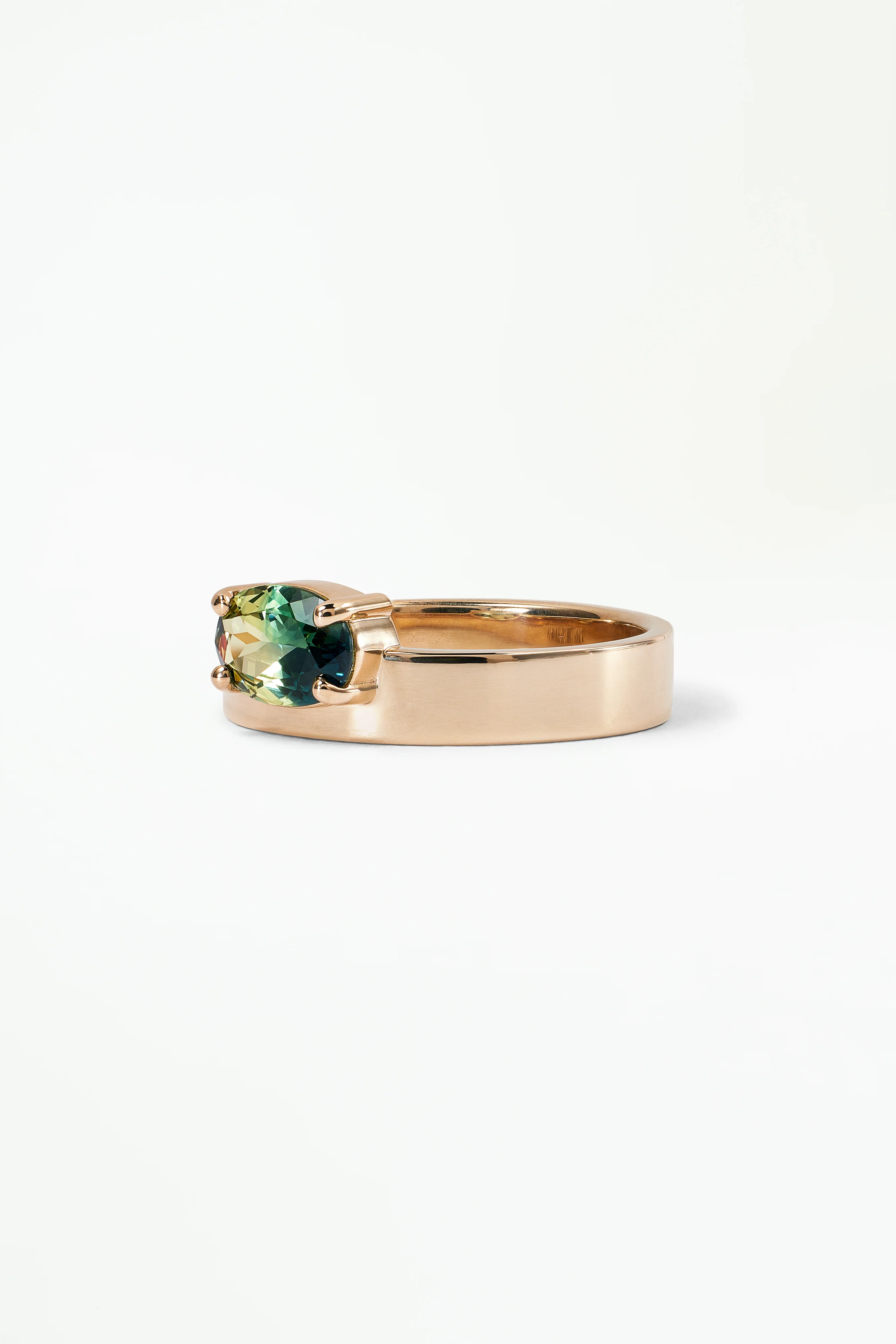 One of a Kind Oval Brilliant Cut Sapphire Monolith Ring No. 37 - Image 3