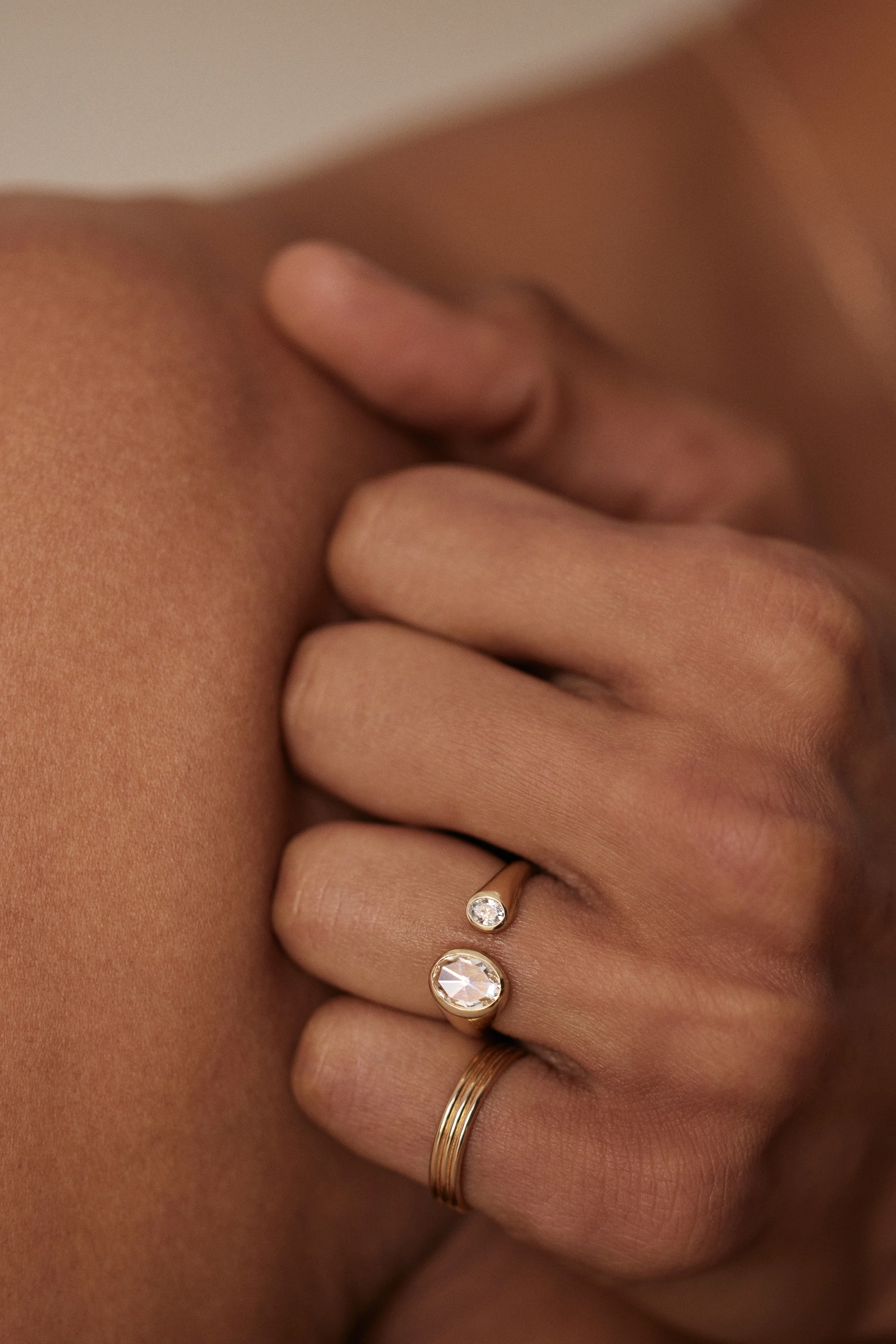 One of a Kind Oval Dyad Signet Ring - Image 2