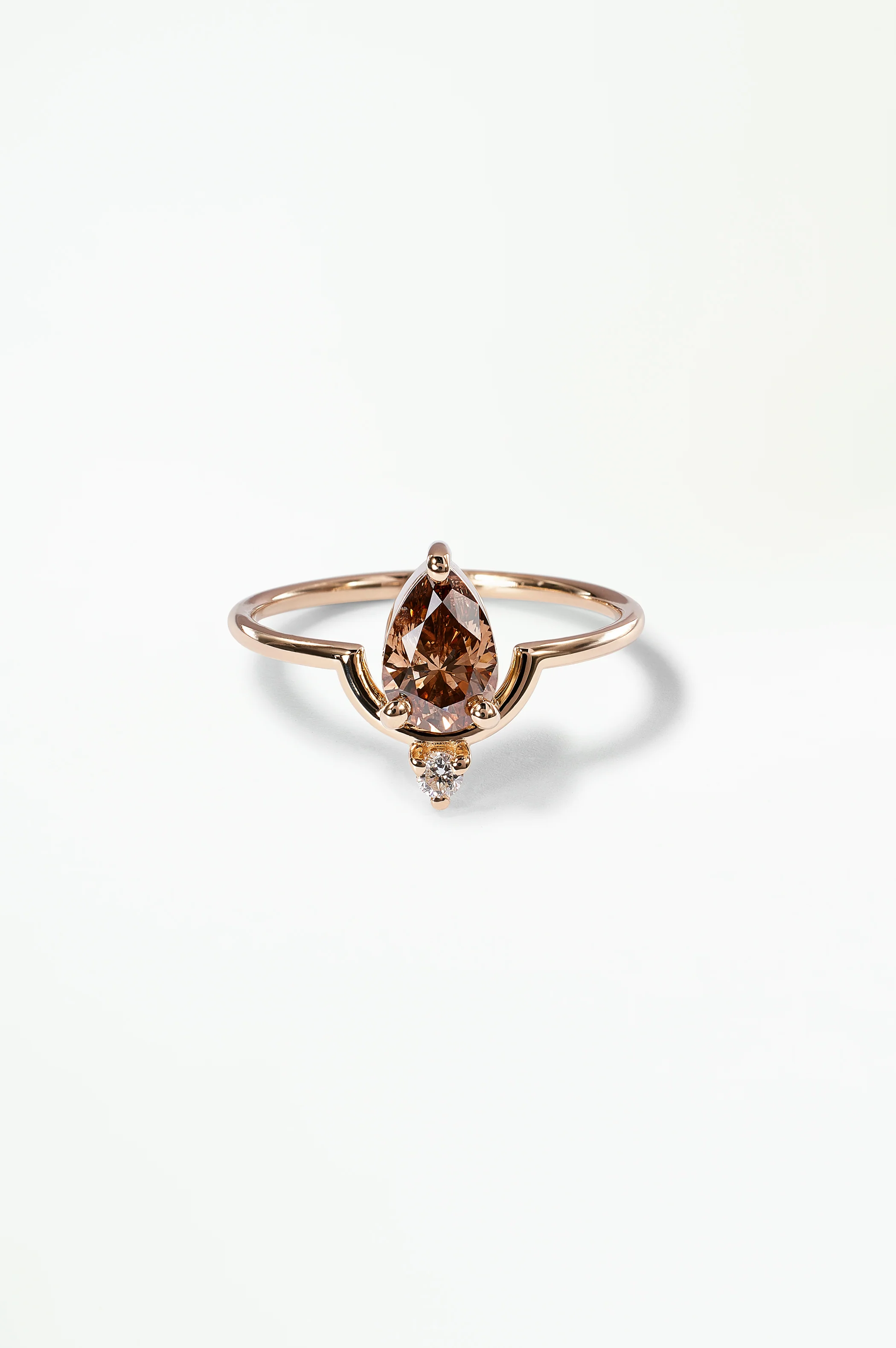 One of a Kind Pear Brilliant Cut Diamond Nestled Ring No. 3 - Image 2