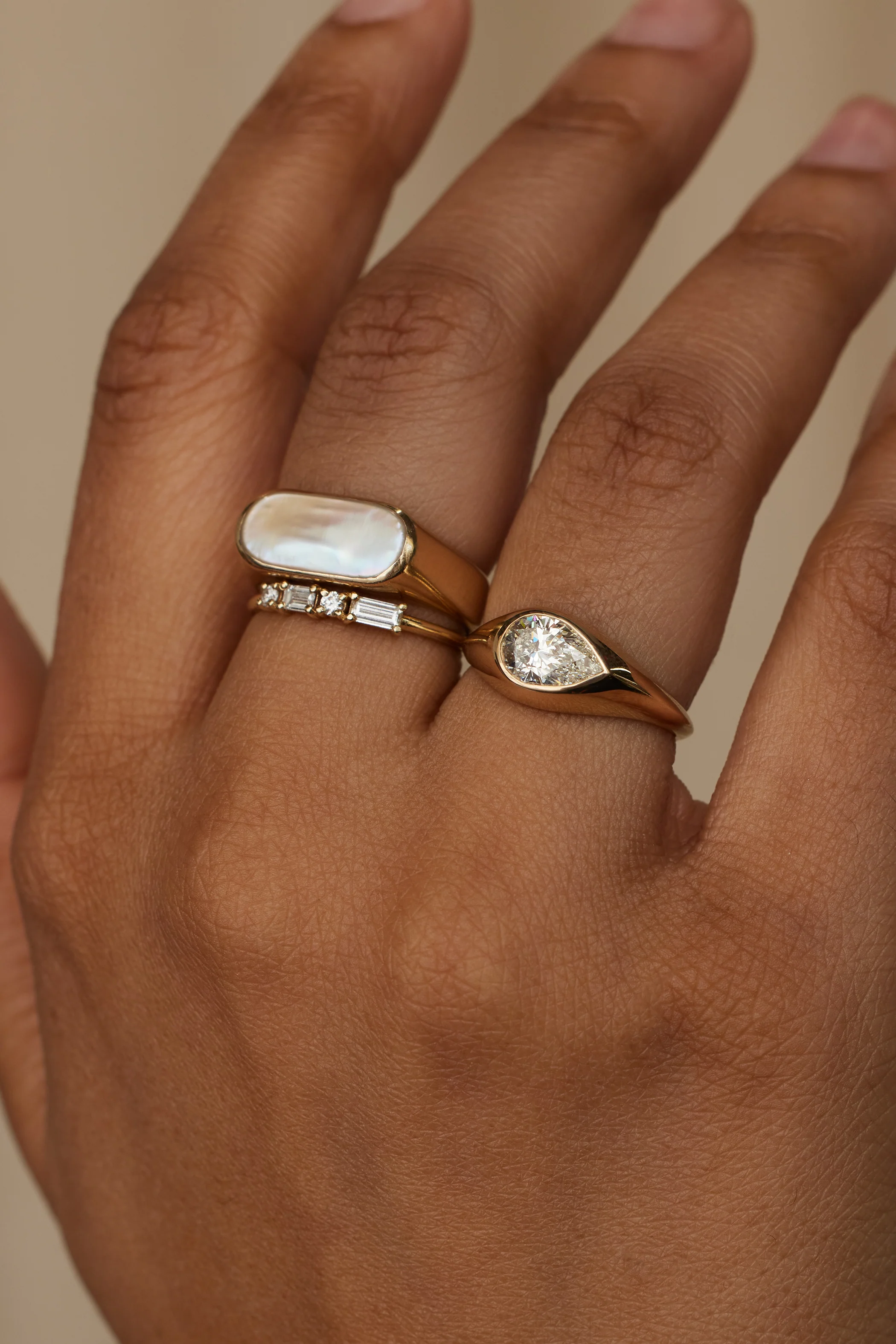 One of a Kind Pear Brilliant Cut Diamond Signet No. 36 - Image 2