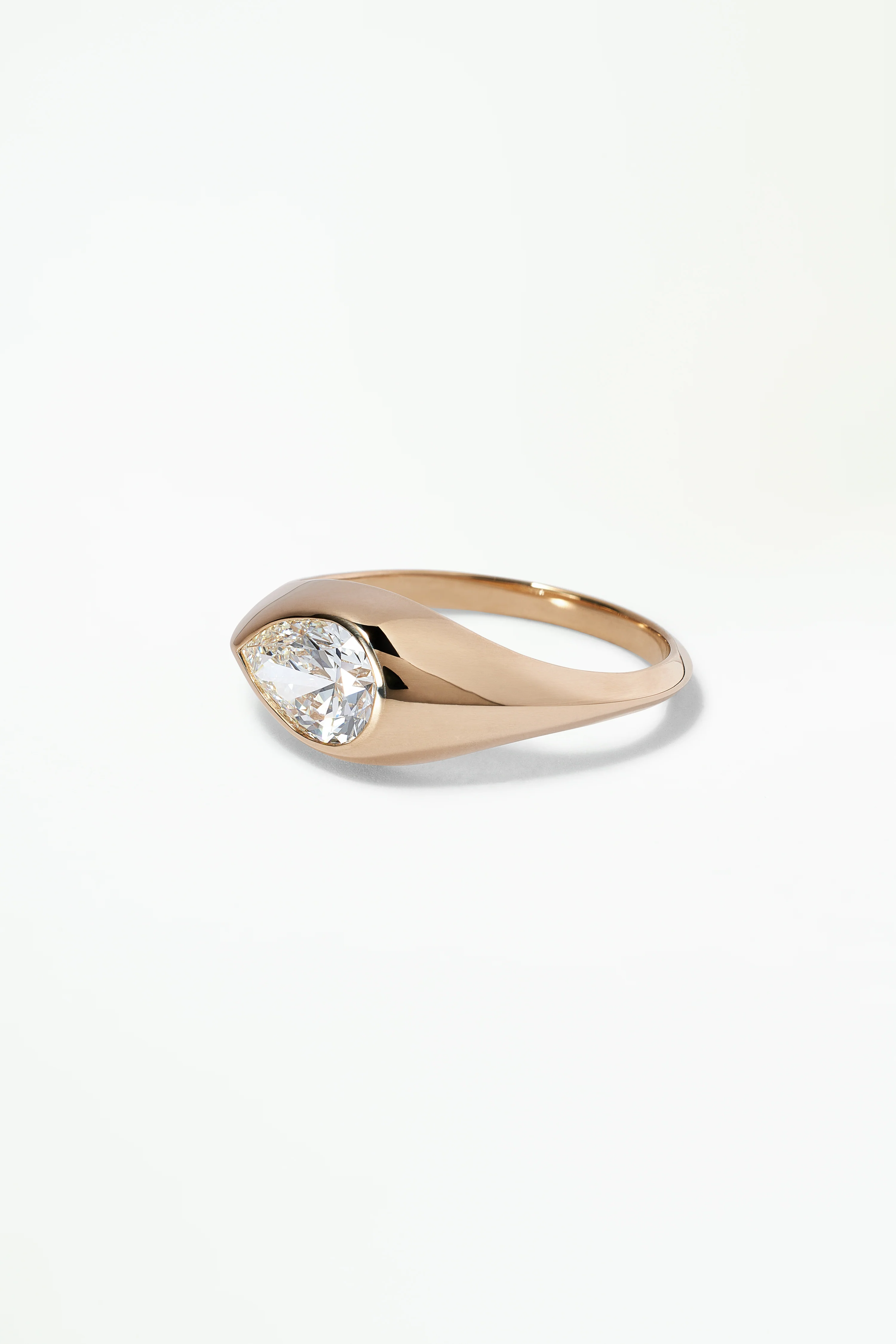 One of a Kind Pear Brilliant Cut Diamond Signet No. 36 - Image 3