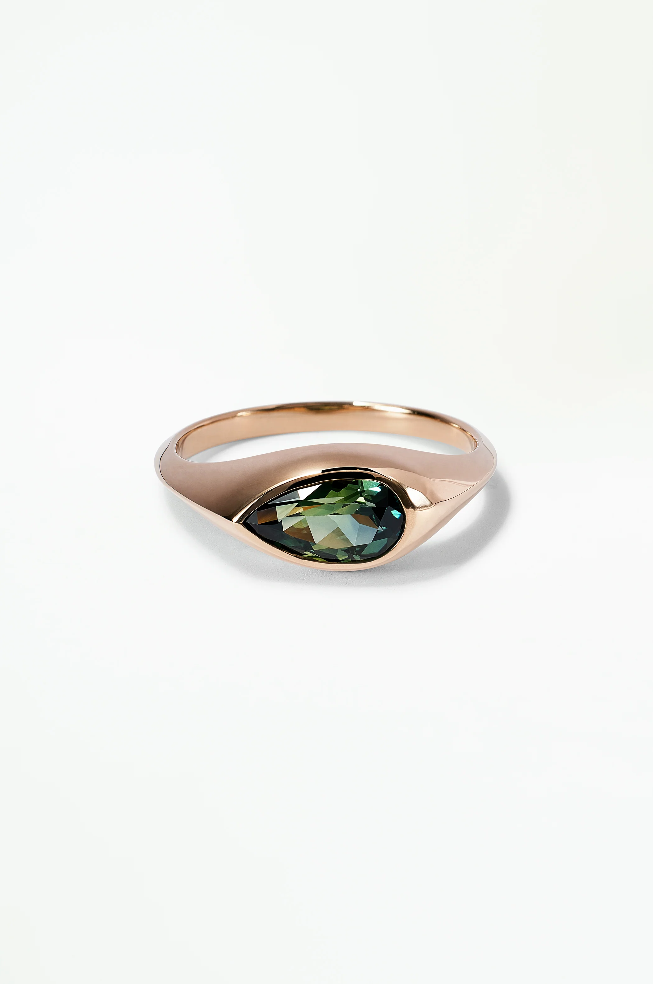 One of a Kind Pear Brilliant Cut Sapphire Signet Ring No. 33 - Image 2