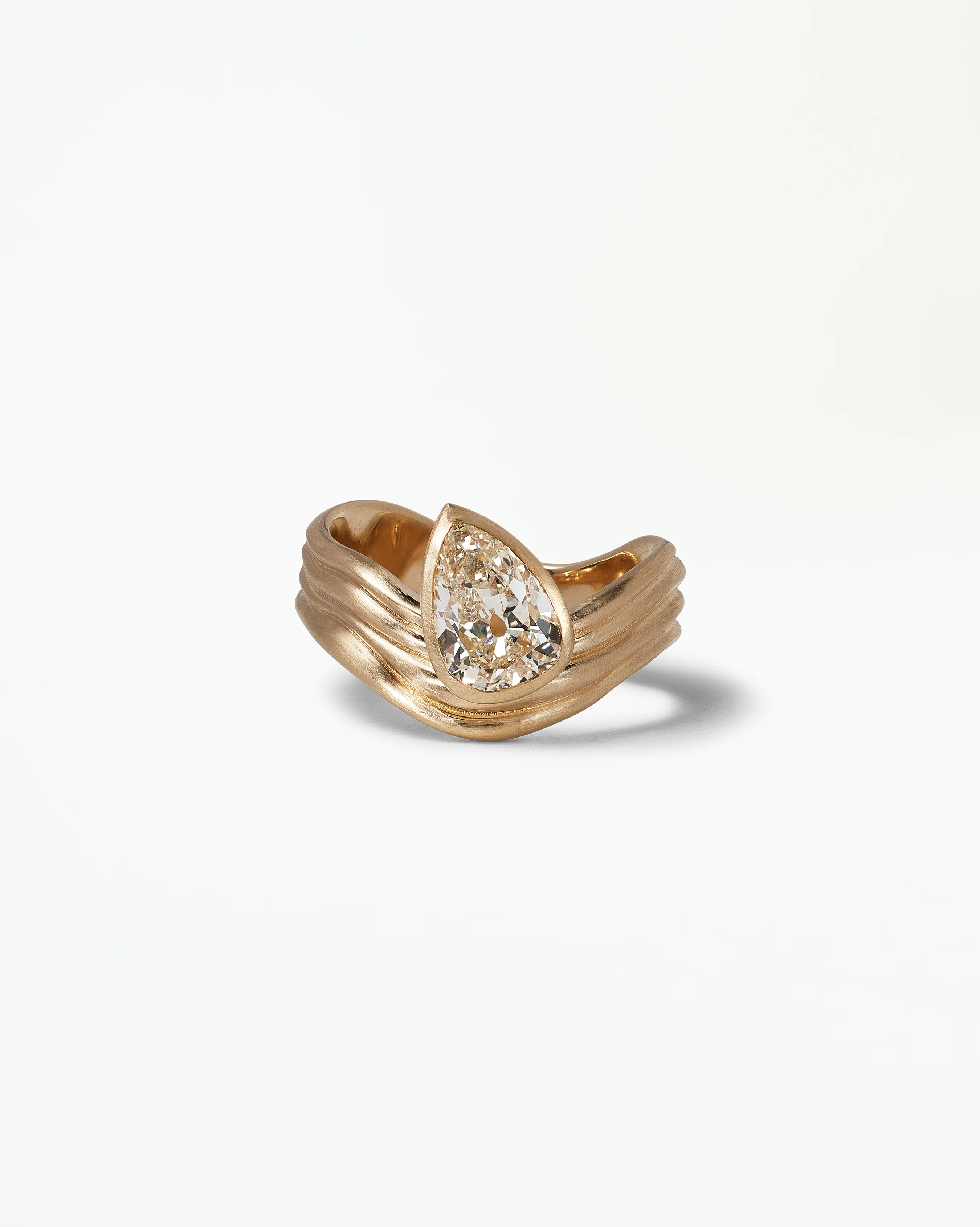 One of a Kind Pear Diamond Coast Ring
