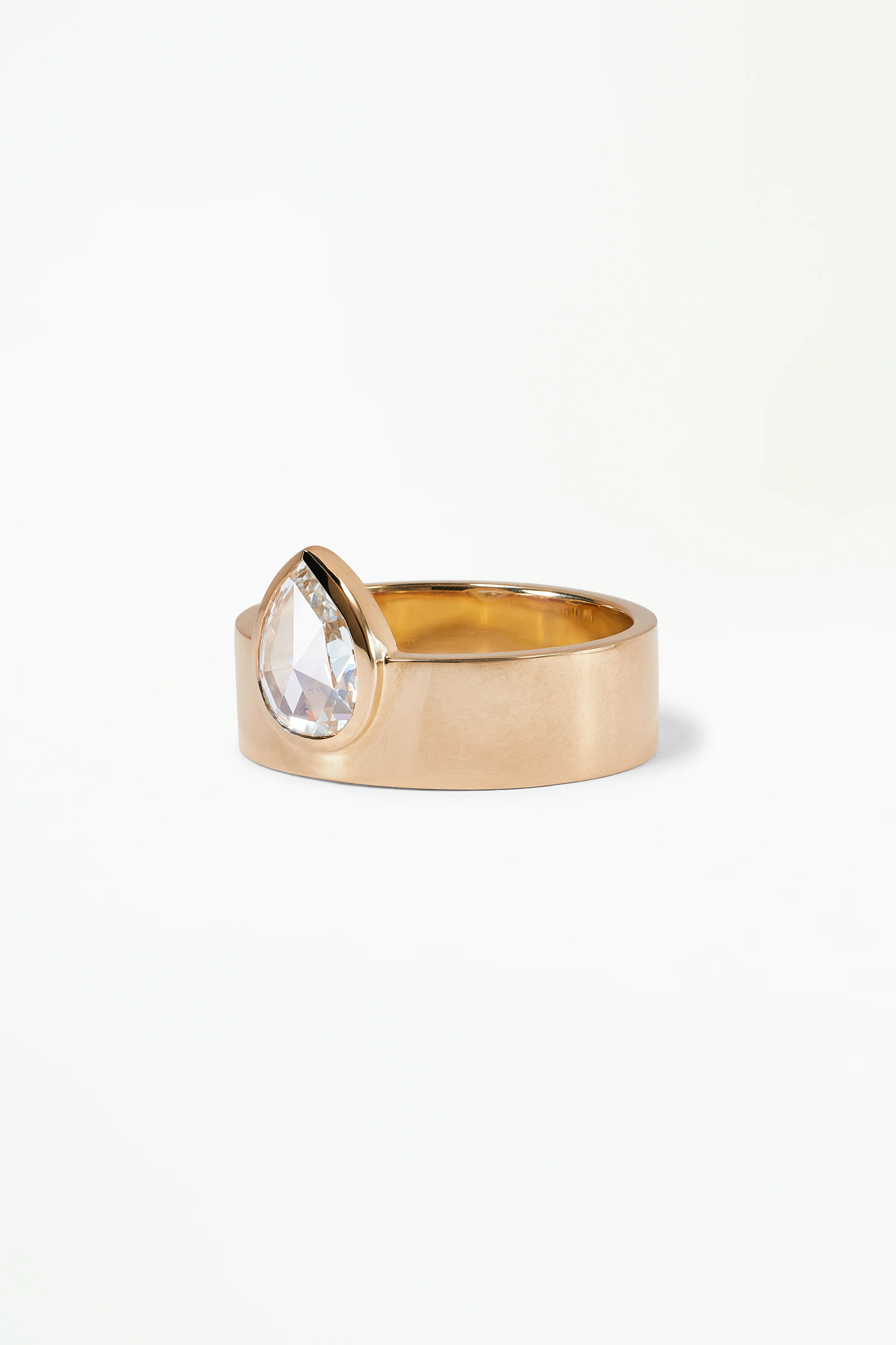 One of a Kind Pear Rose Cut Diamond Monolith Ring No. 35 - Image 3