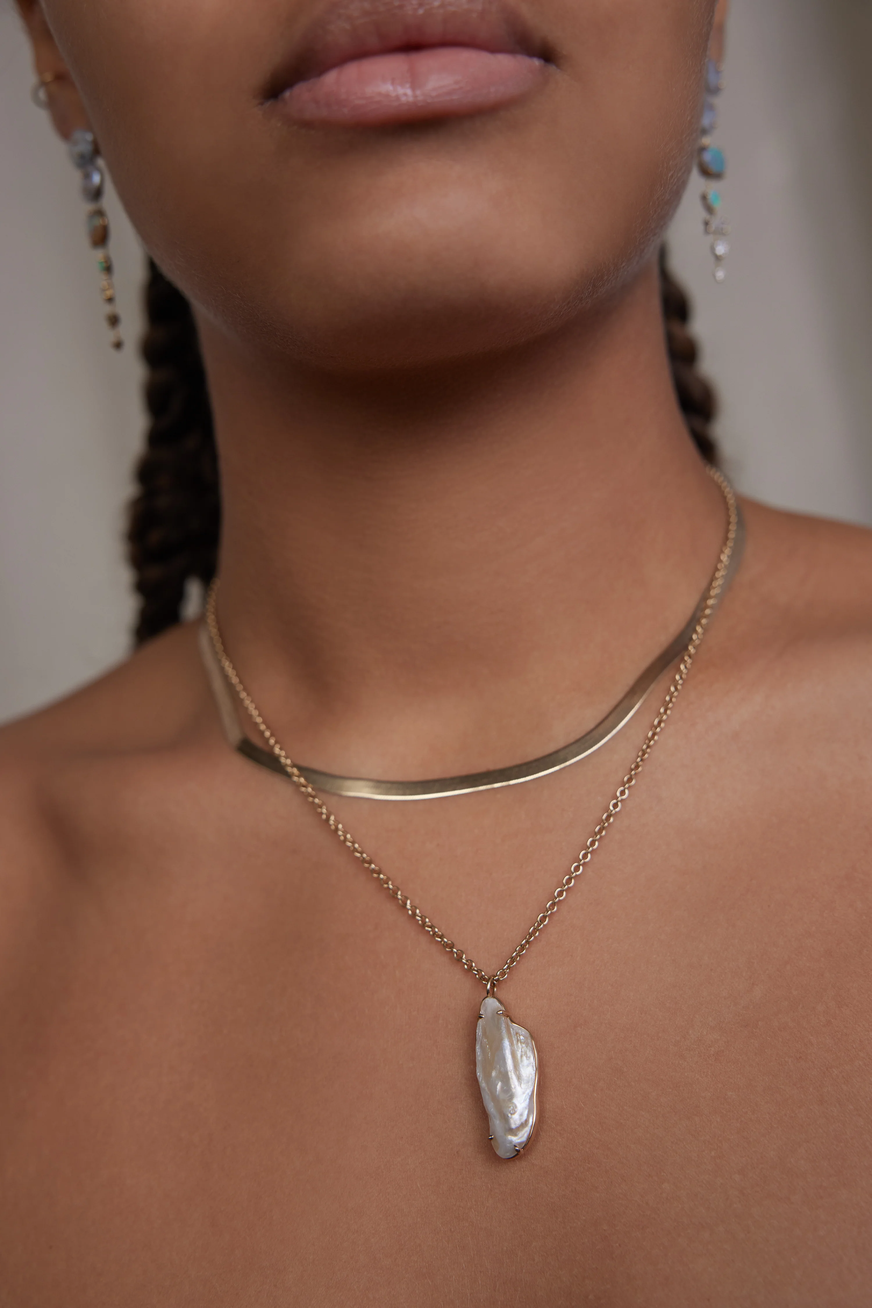 One of a Kind Pearl Borealis Necklace - Image 4