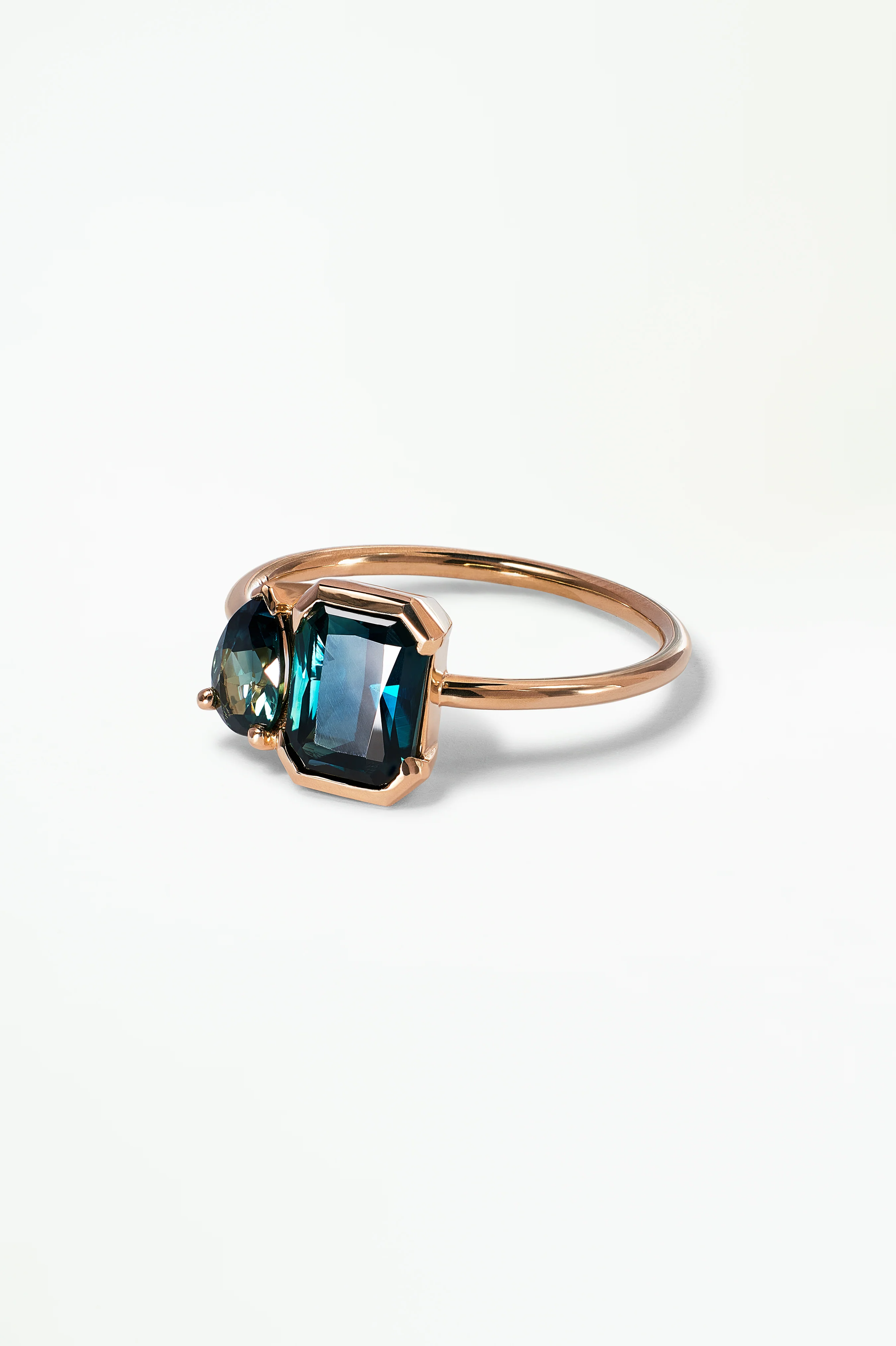 One of a Kind Radiant Cut and Pear Cut Sapphire Mosaic Ring No. 30 - Image 3