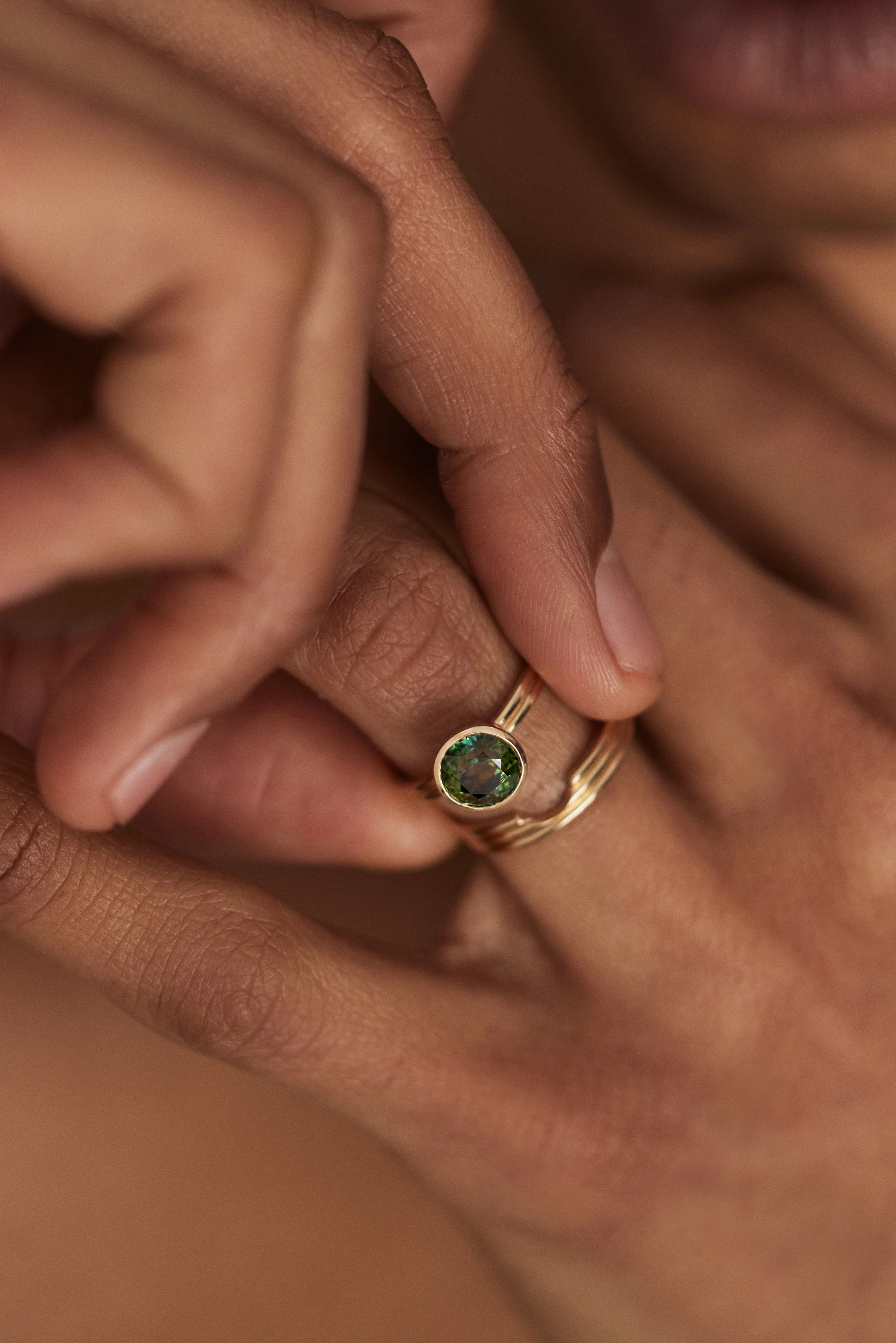 One of a Kind Ridge Ring Set - Sapphire - Image 2
